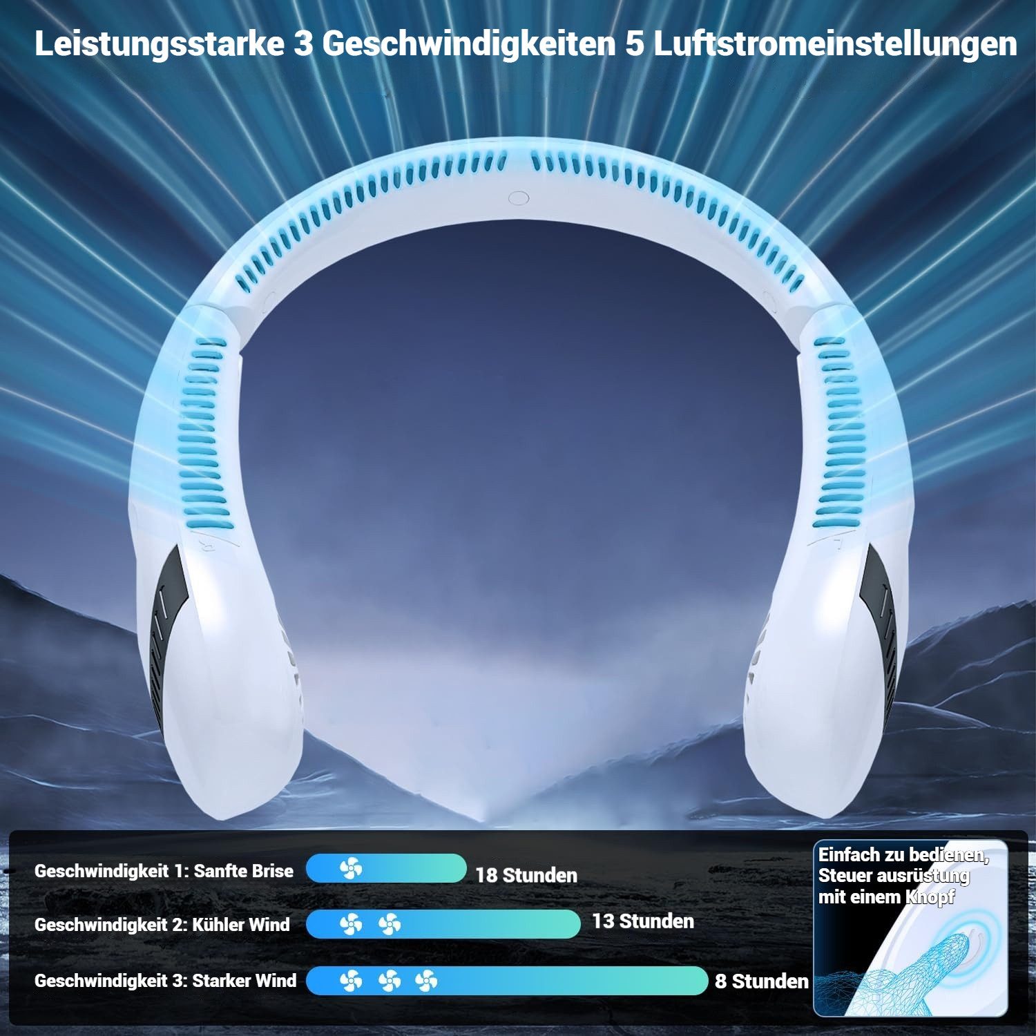 BlingBin Mini USB-Ventilator Halsventilator 360° USB günstig online kaufen