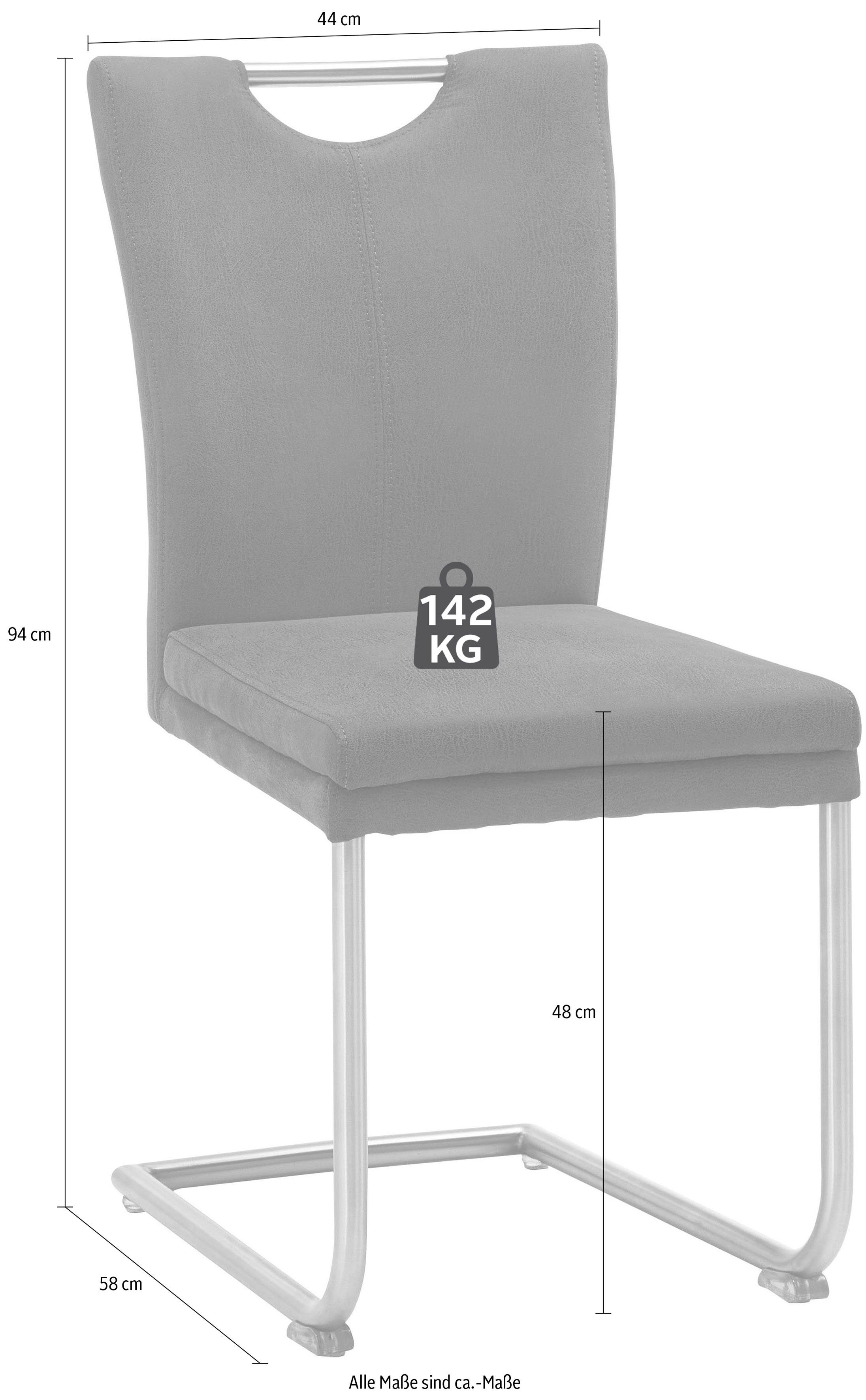 2er-Set, Griff Top NIEHOFF im 6 Esszimmerstuhl SITZMÖBEL Rücken, Farben in Chairs, graphit