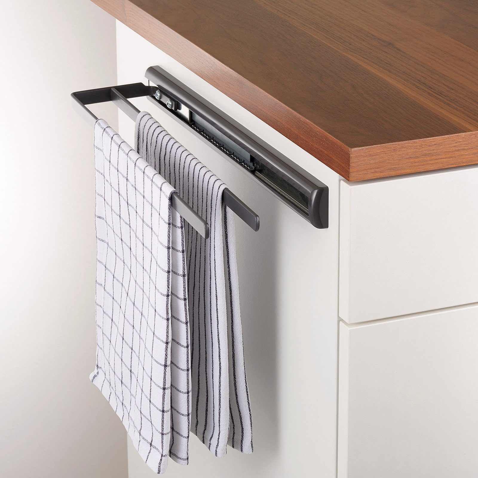 Kesseböhmer Handtuchhalter Teleskop-Handtuchauszug Handtuchstange anthrazit günstig online kaufen