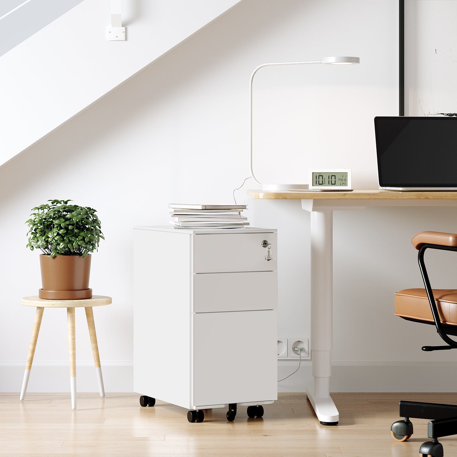 SONGMICS Aktenschrank Rollcontainer, mit 3 Schublade, günstig online kaufen