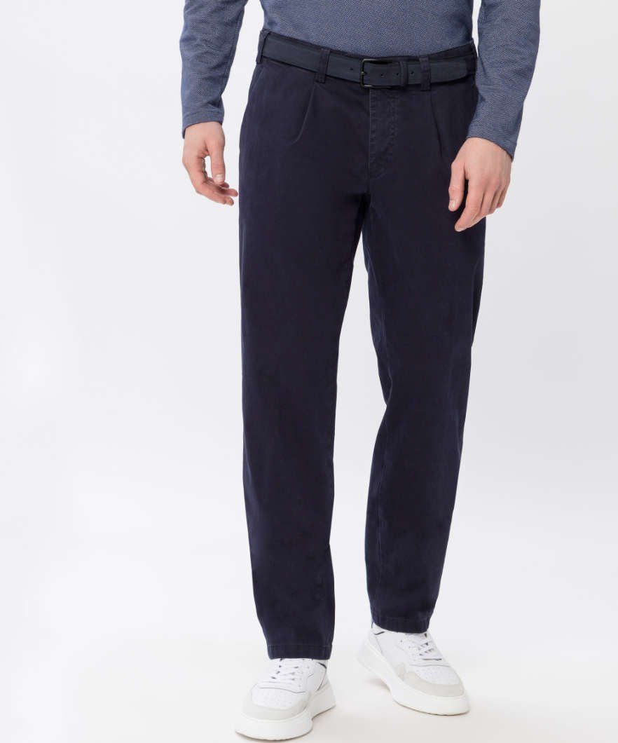 EUREX by BRAX Bundfaltenhose Style LUIS navy