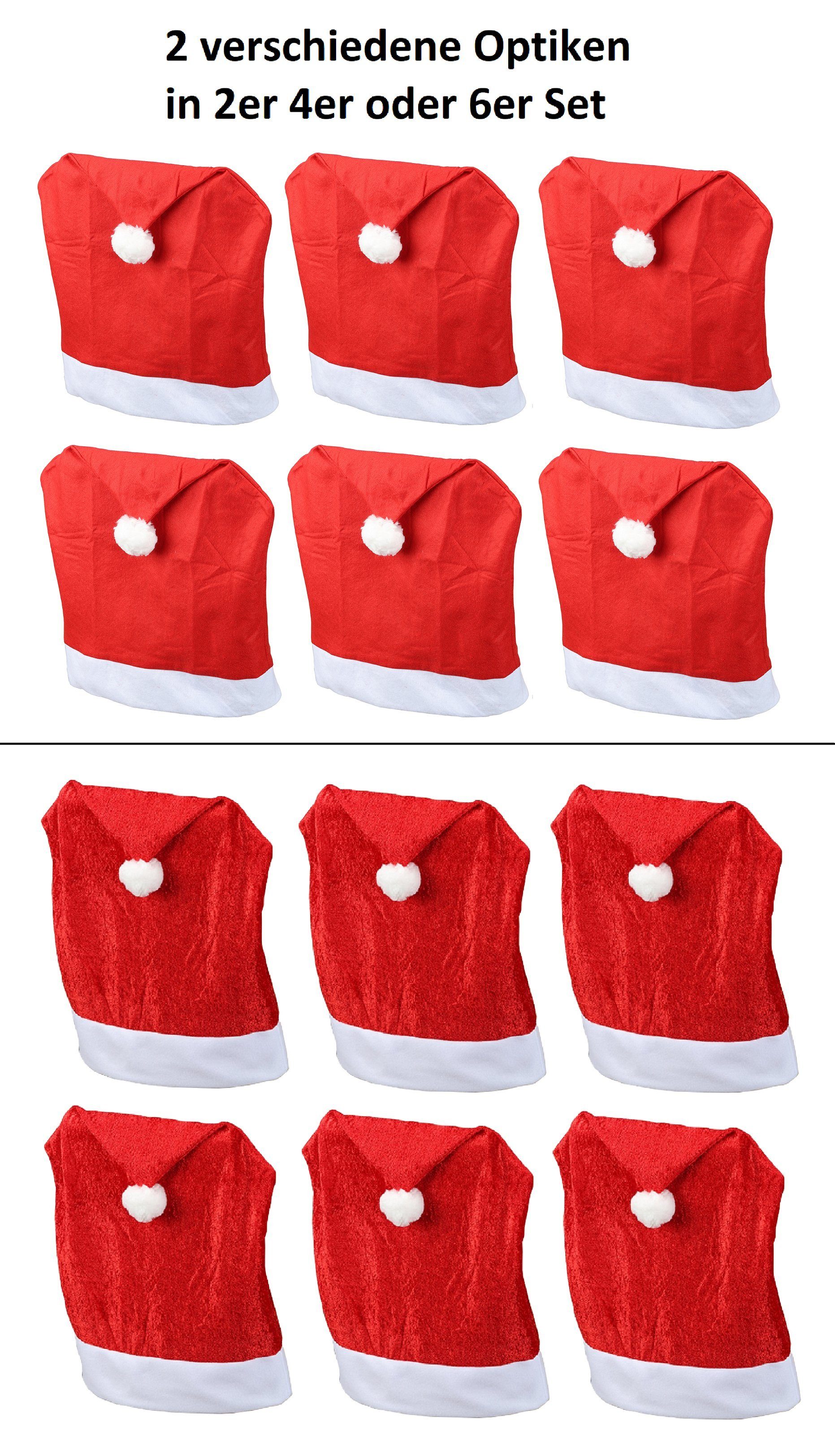 Haushalt International Накидки-Set Weihnachts-Stuhlhussen, Nikolaushussen, Weihnachtsstuhlbezug