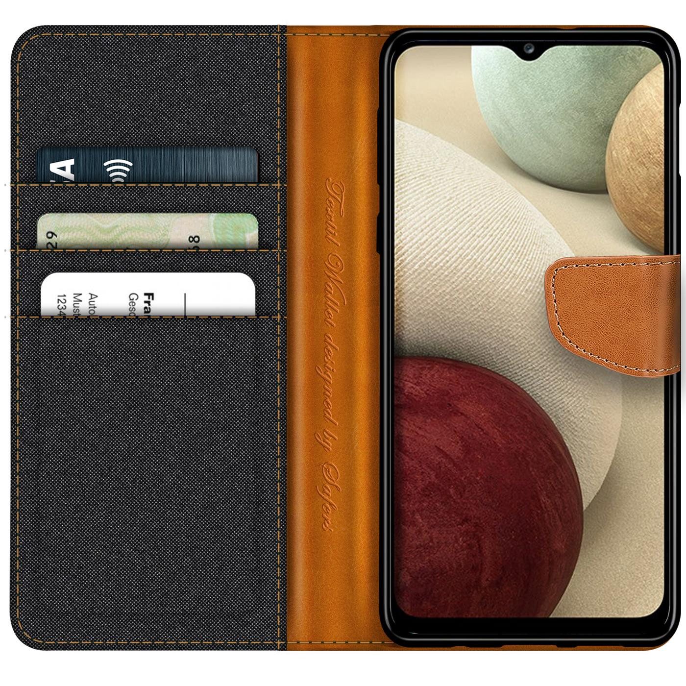 CoolGadget Handyhülle Denim Schutzhülle Flip Case für Samsung Galaxy M32 6,4 Zoll, Book Cover Handy Tasche Hülle für Samsung M32 Klapphülle