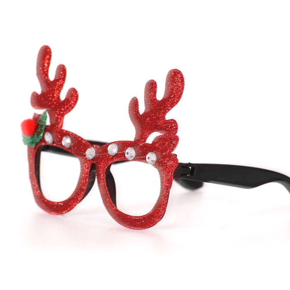 Weihnachts-Brillenrahmen, 32 Neuartiger Fahrradbrille Weihnachtsmann-Brille Glänzende Blusmart