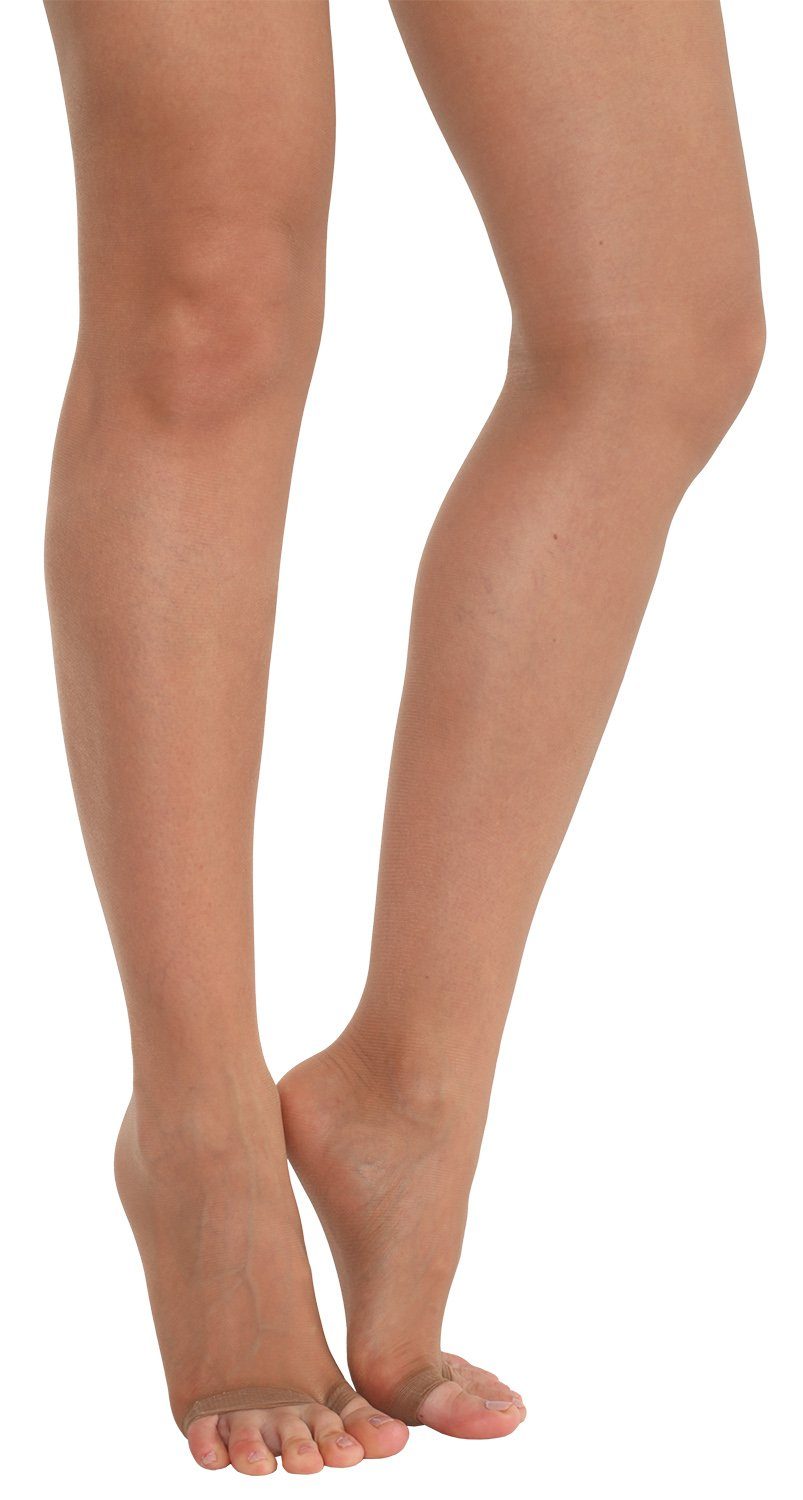 BANANALU Feinstrumpfhose zehenfreie weiche Strumpfhose Toeless transparent Open Toe 15 DEN (1 St)