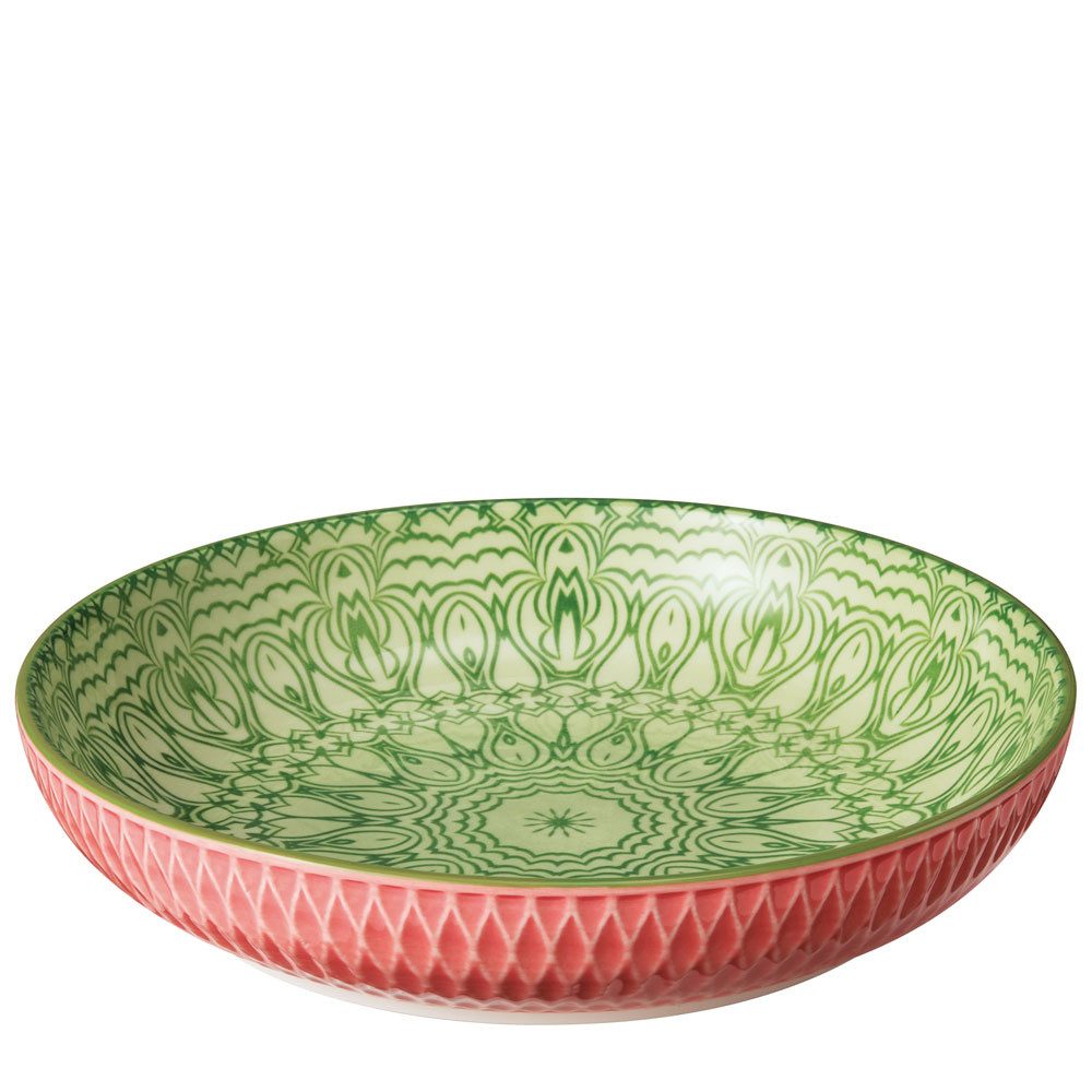 Cilio Müslischüssel Cilio Schale AMICI 21cm, Rauten rosa, Porzellan
