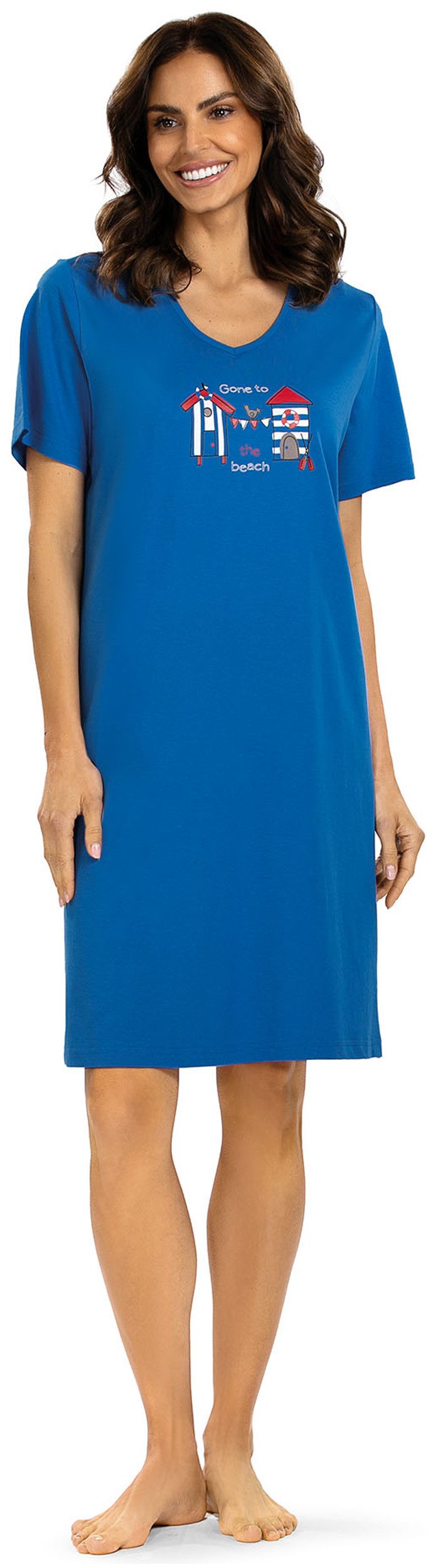 comtessa Nachthemd Feeling Good (Set, 1-tlg., 1-teilig) Damen Sleepshirt ca.95cm Schlafshirt Baumwolle auch große Größen