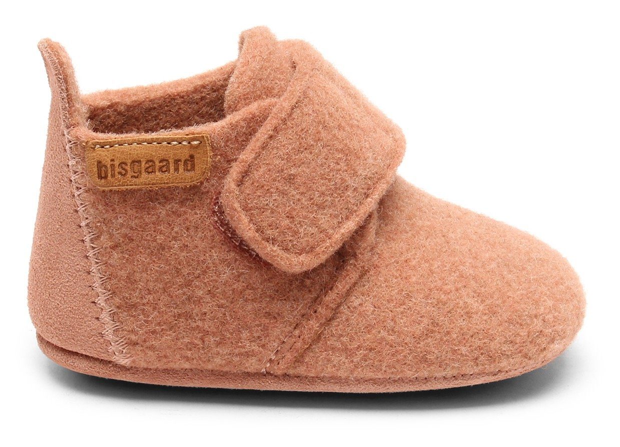 Bisgaard Bisgaard Baby Wool rose Klettverschluss Hausschuh mit