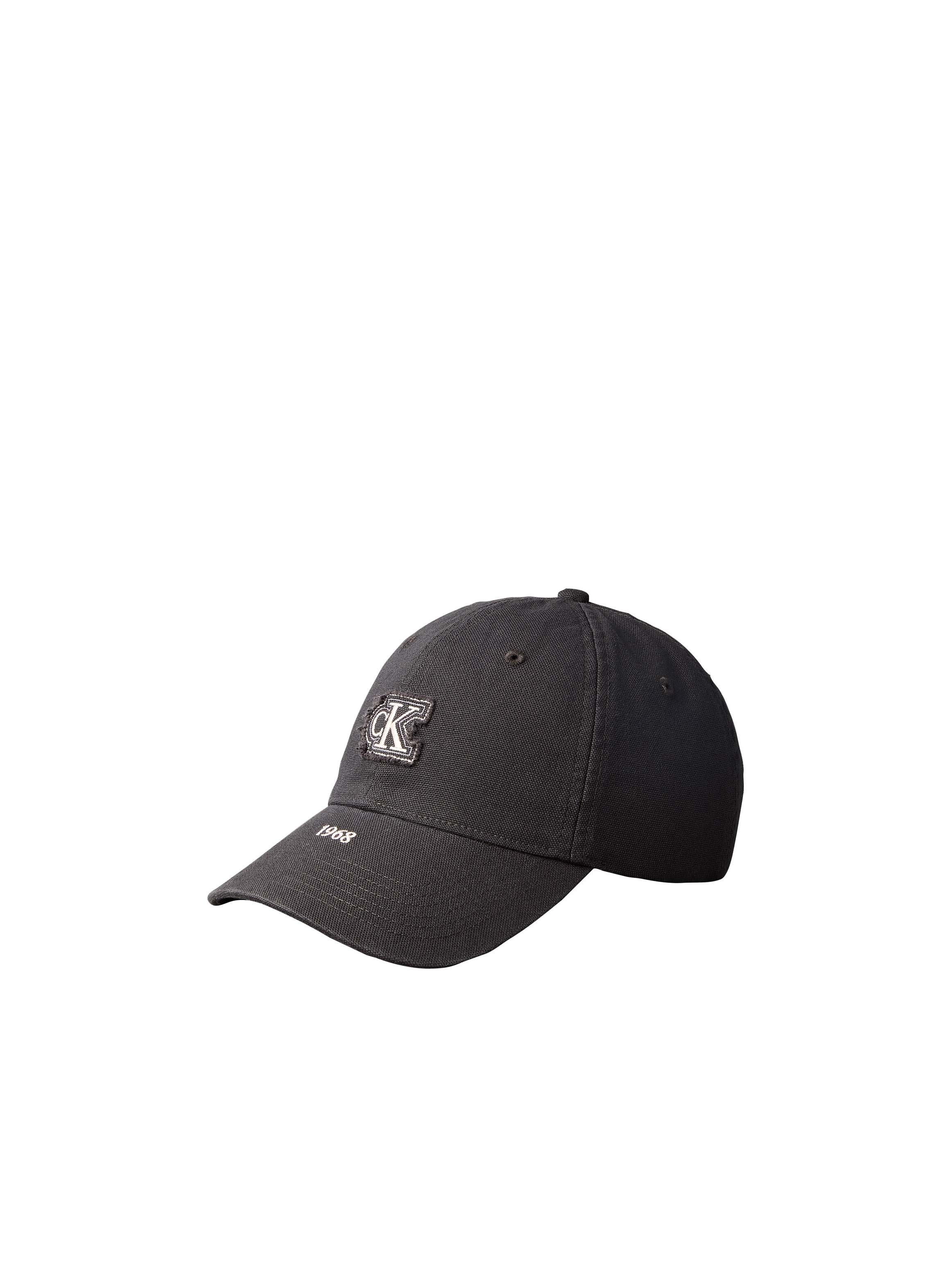 Calvin Klein Baseball Cap WASHED COTTON CANVAS SMALL FRAYE Regular fit und größenverstellbar