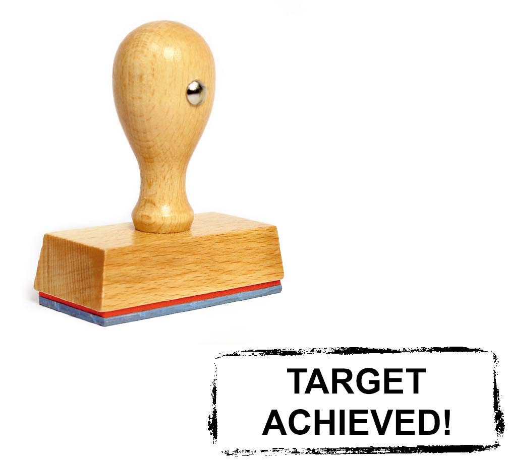 Dekolando Stempel Lehrerstempel für die Schule TARGET ACHIEVED