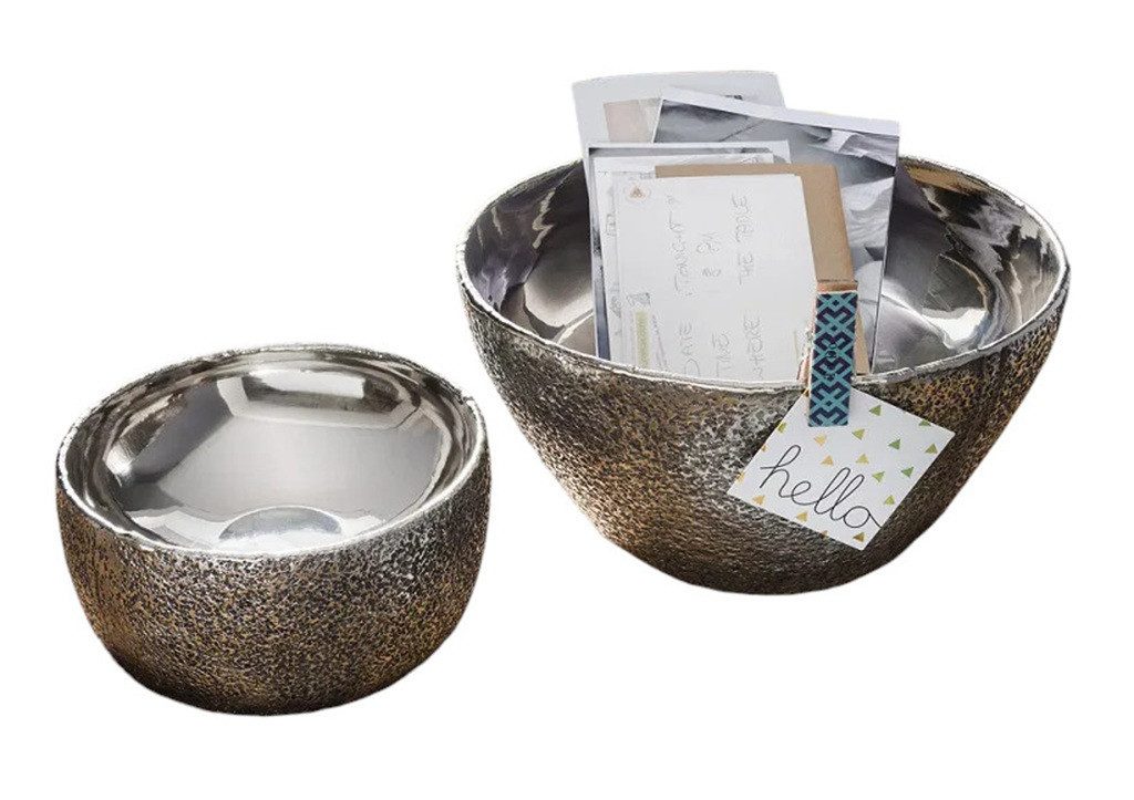 Main Möbel Dekoschale Deko-Schale 31cm "Lucy" Aluminium antik