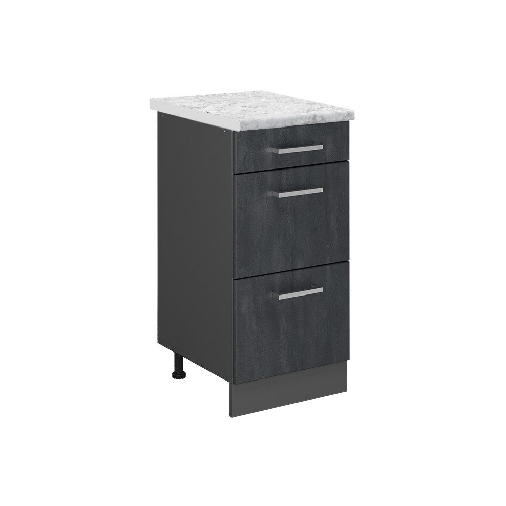Vicco Unterschrank R-Line, Schwarz Beton/Anthrazit, 40 günstig online kaufen