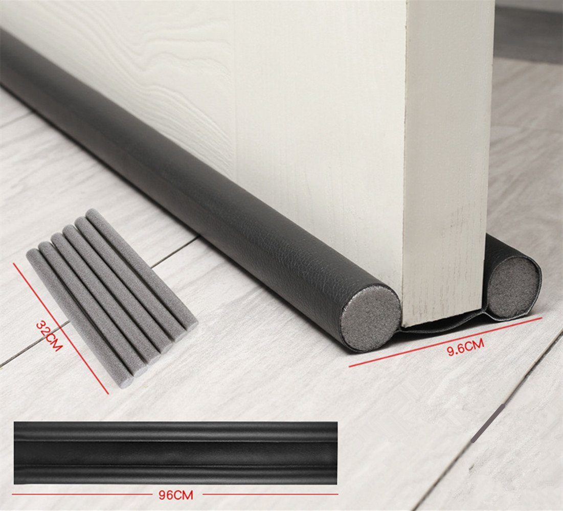 XDeer Zugluftstopper 3x Zugluftstopper für Türen - 96 cm Doppelseitiger Luftzugstopper, 3-tlg., - Tür Zugluftstopper - Effiziente Türunterdichtung gegen Kaltluft