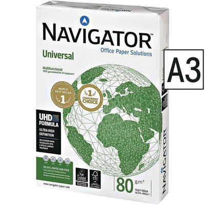 NAVIGATOR Druckerpapier Universal, Format DIN A3, 80 g/m², 169 CIE, 500 Blatt