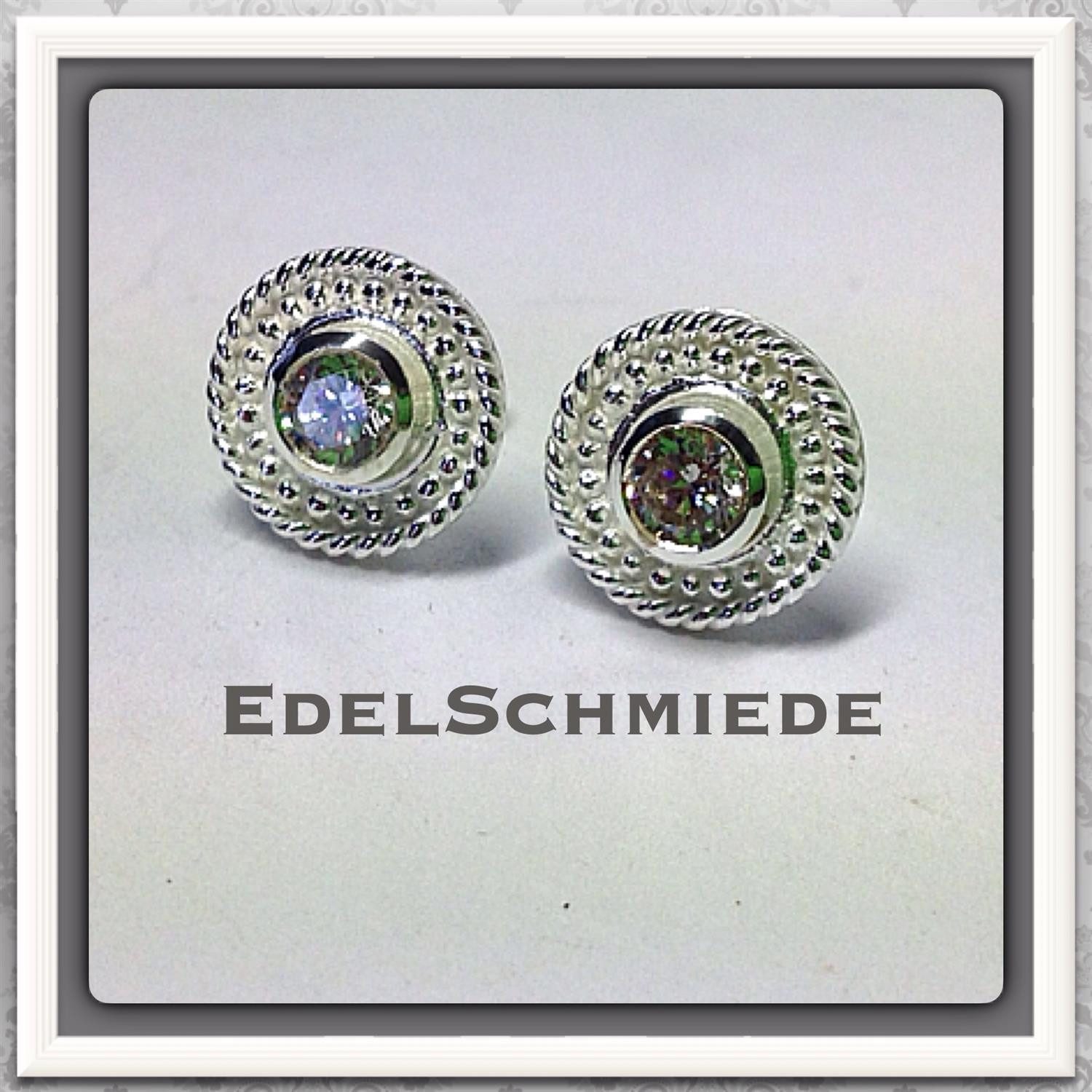 Ohrstecker-Set Silberohrstecker 925 mit eingefasstem Zirkonia
