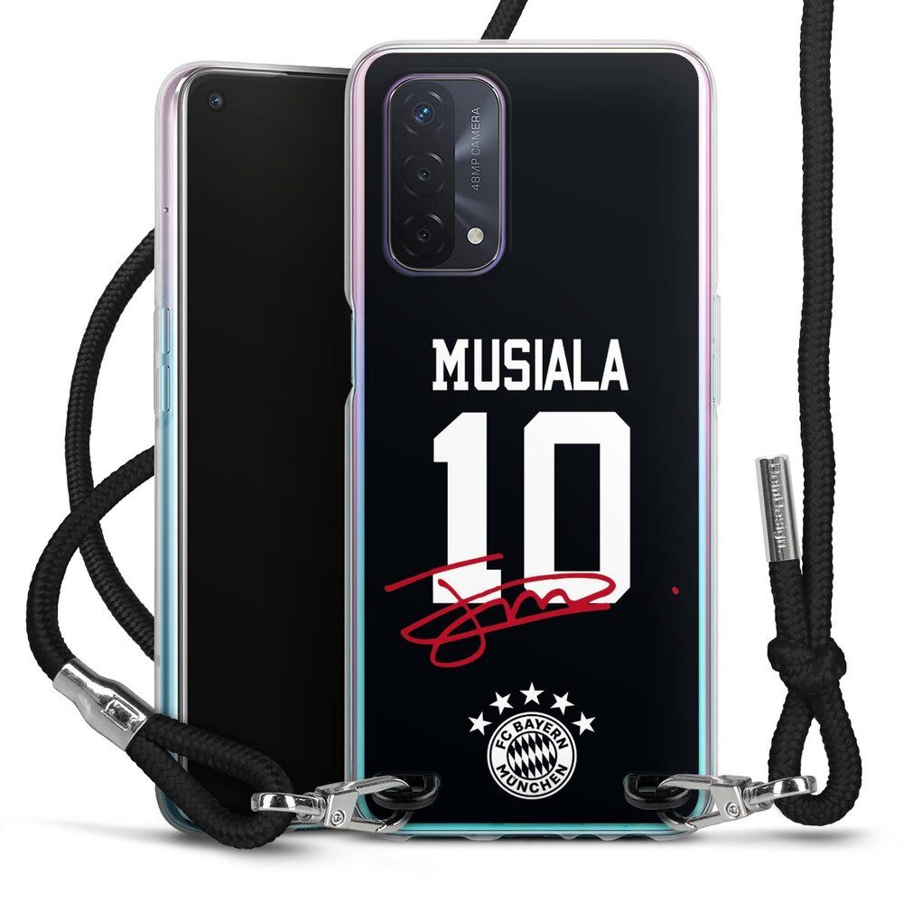 DeinDesign Handyhülle FC Bayern München Jamal Musiala FCB Musiala 10, Oppo A54 5G Handykette Hülle mit Band Case zum Umhängen