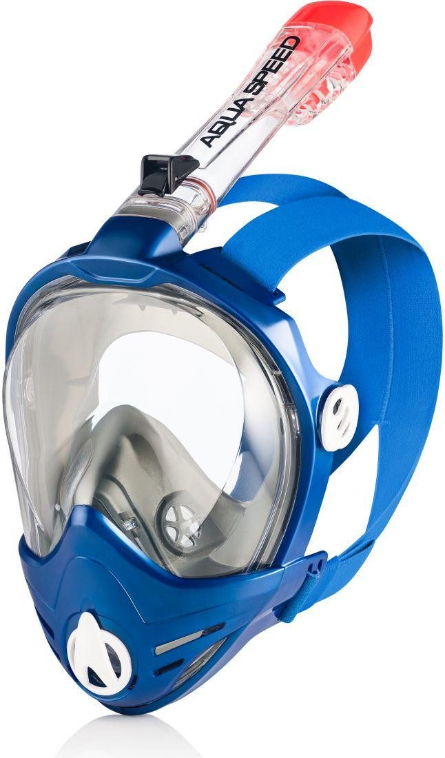 Aqua Speed Schnorchel Erwachsene 180° Panorama Full Face Schnorchelmaske für Action Kamera (Fortschrittliche Schwimmmaske mit Universeller Kamerahalterung), Unterwassererkundung & Freizeitaktivitäten am Meer oder See