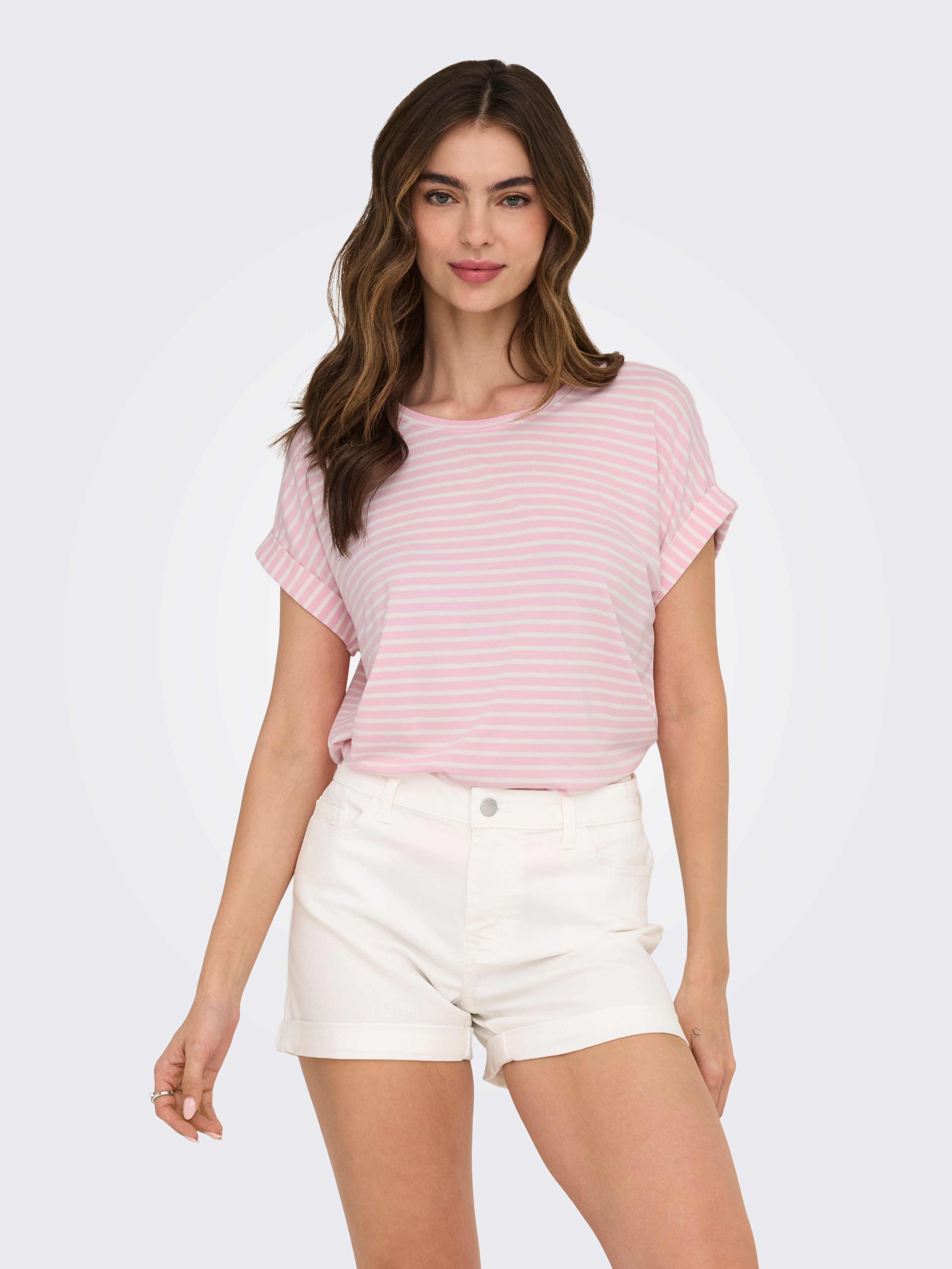 ONLY Kurzarmshirt ONLMOSTER STRIPE S/S O-NECK TOP JRS NOOS gestreift, lässi günstig online kaufen