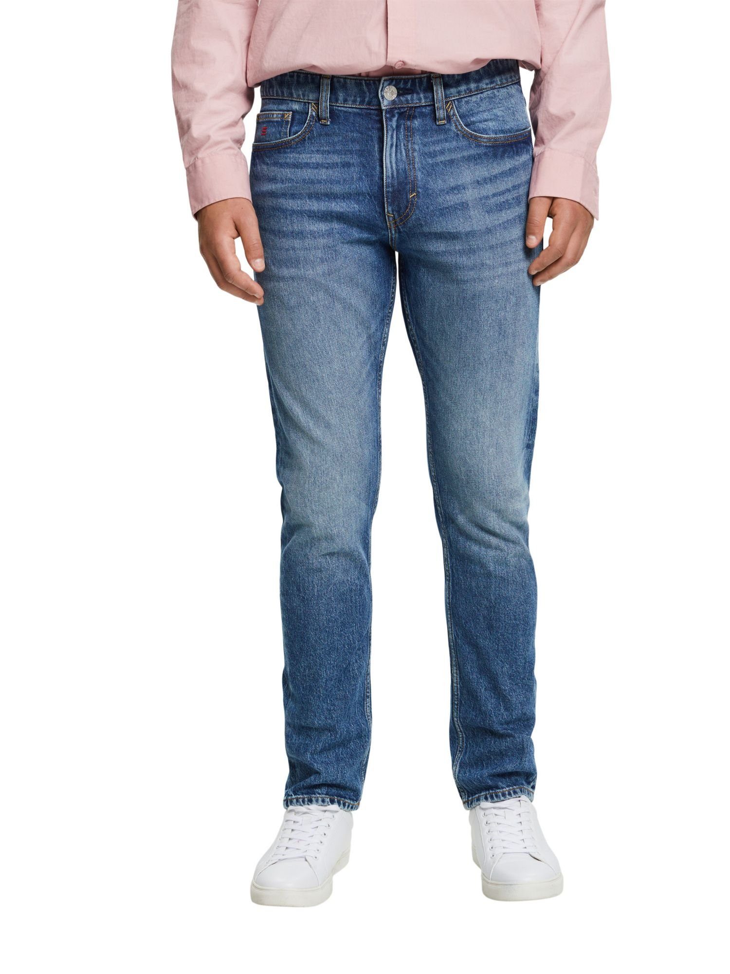 Slim-fit-Jeans Schmale mittlerer Esprit Jeans Bundhöhe mit