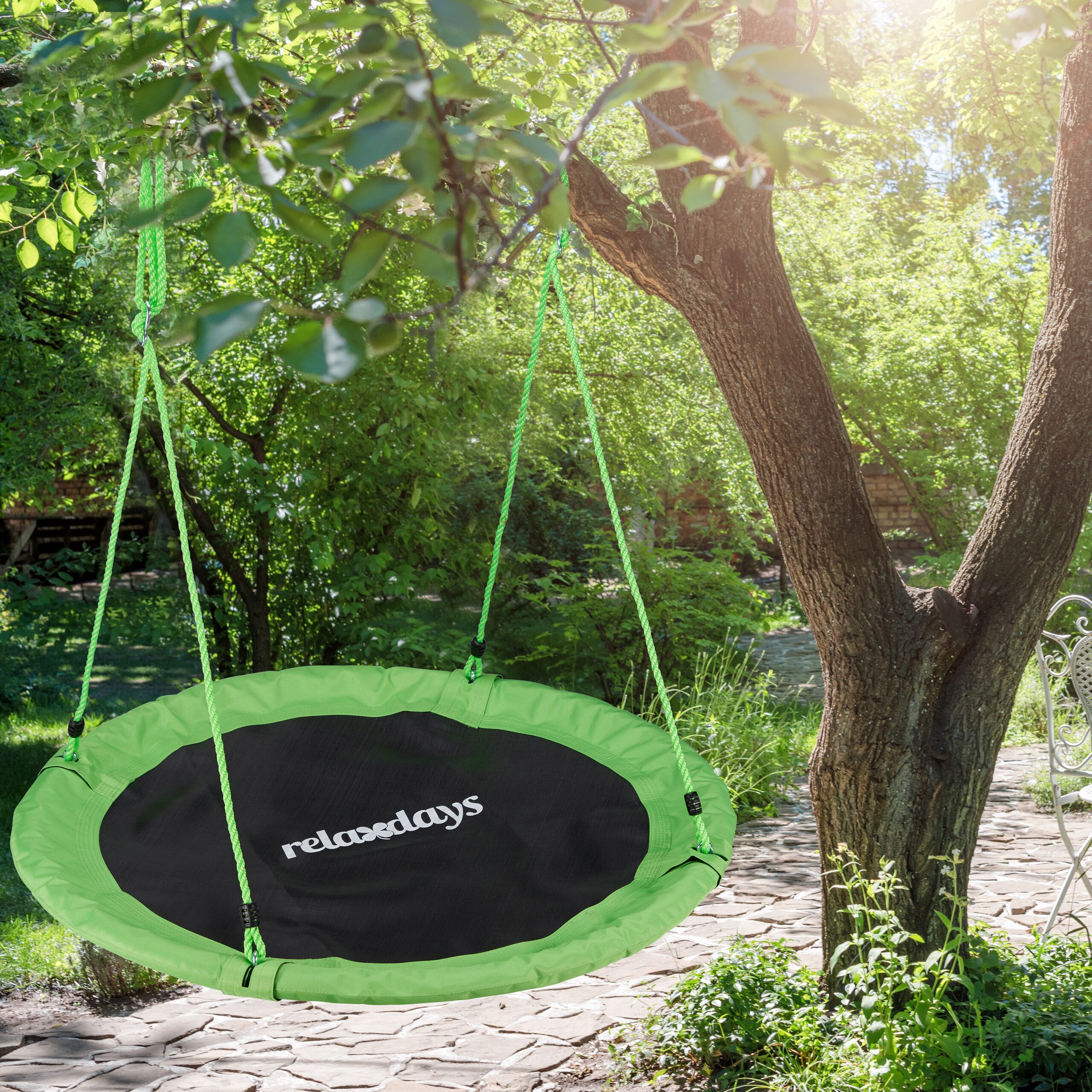 relaxdays Nestschaukel 110 cm, Grün günstig online kaufen