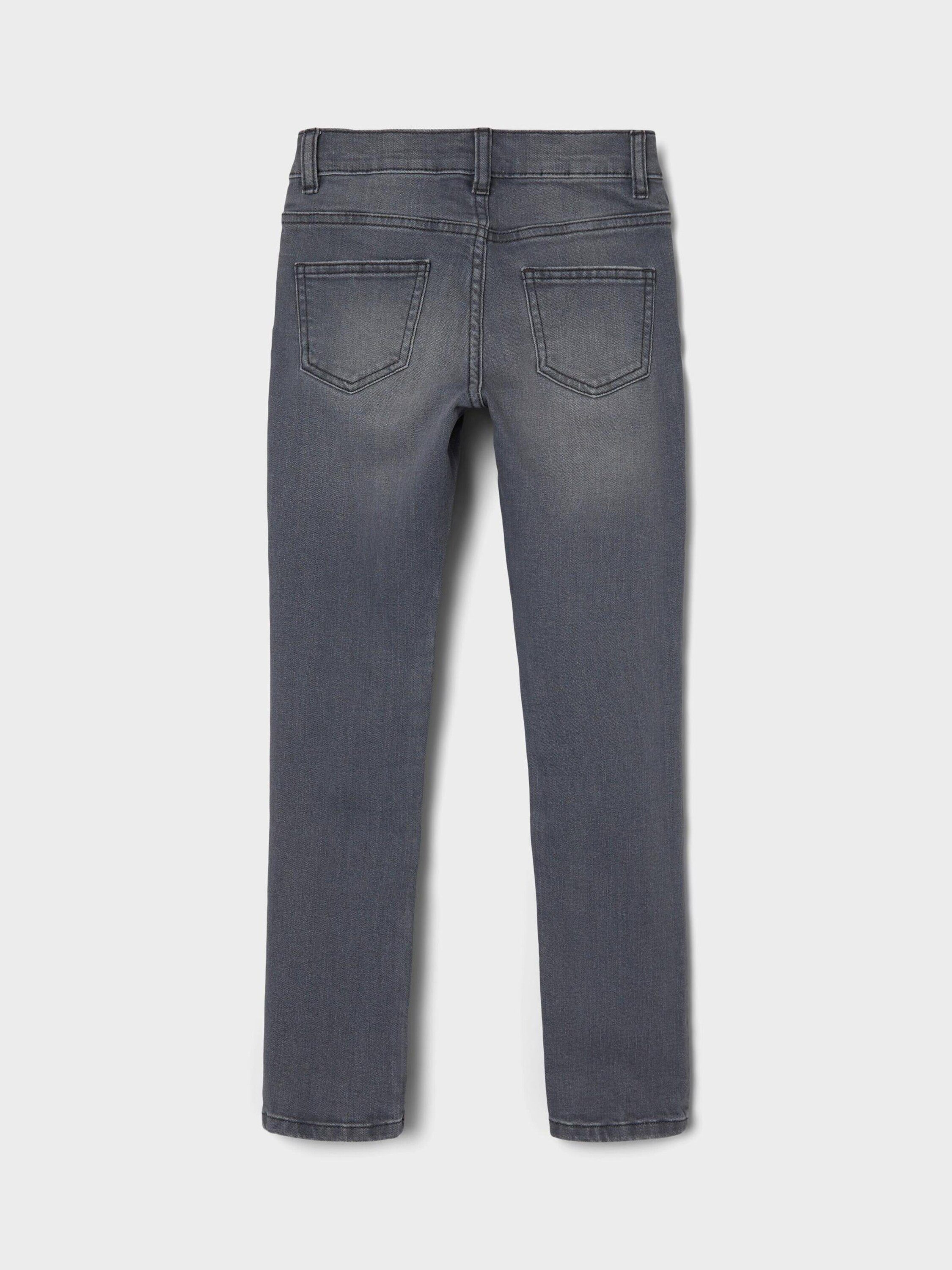 Grey Denim (1-tlg) Name Light Weiteres It SALLI Detail Slim-fit-Jeans