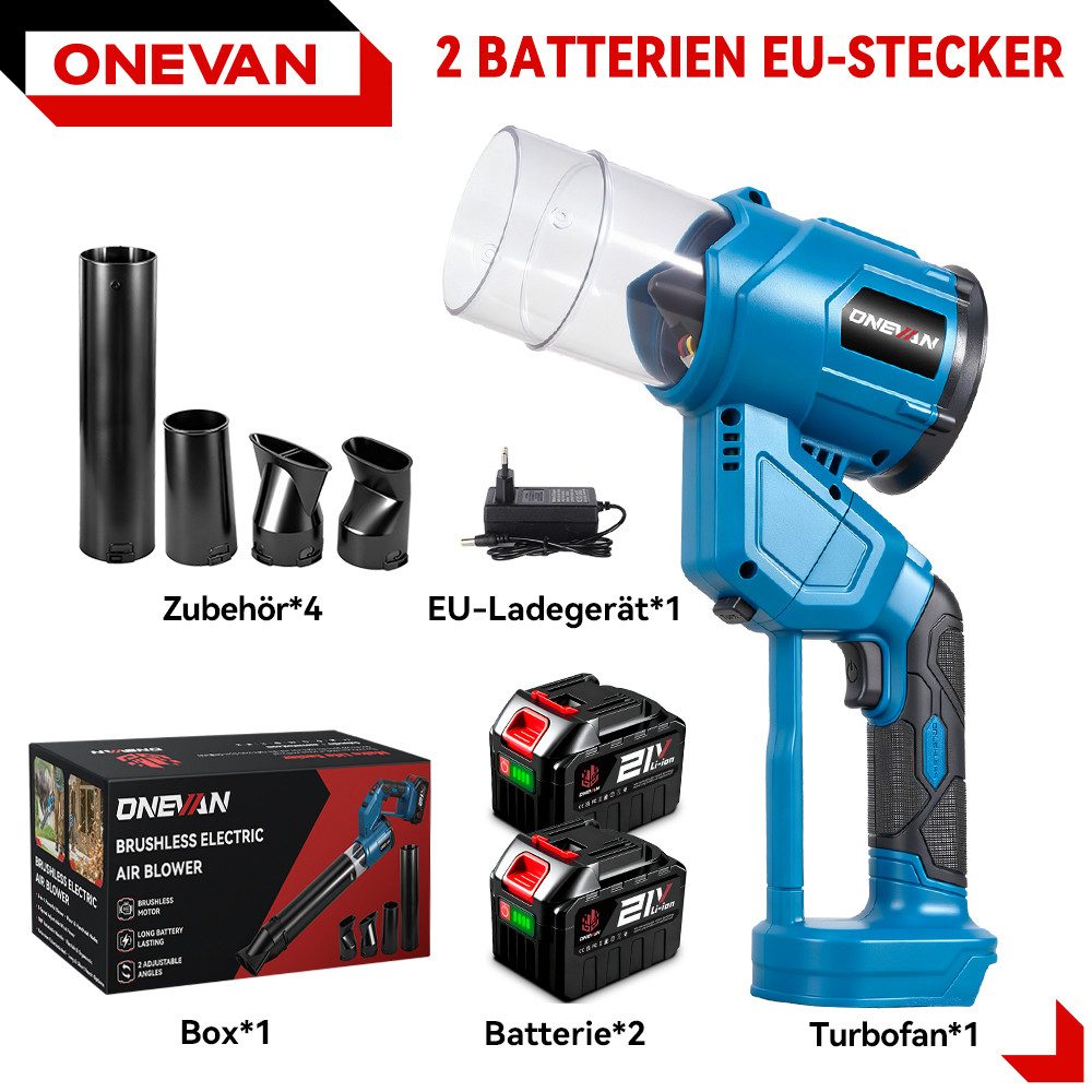 ONEVAN Akku-Laubbläser 21V Bürstenloser Laubbläser, 288 km/h Elektrischer G günstig online kaufen