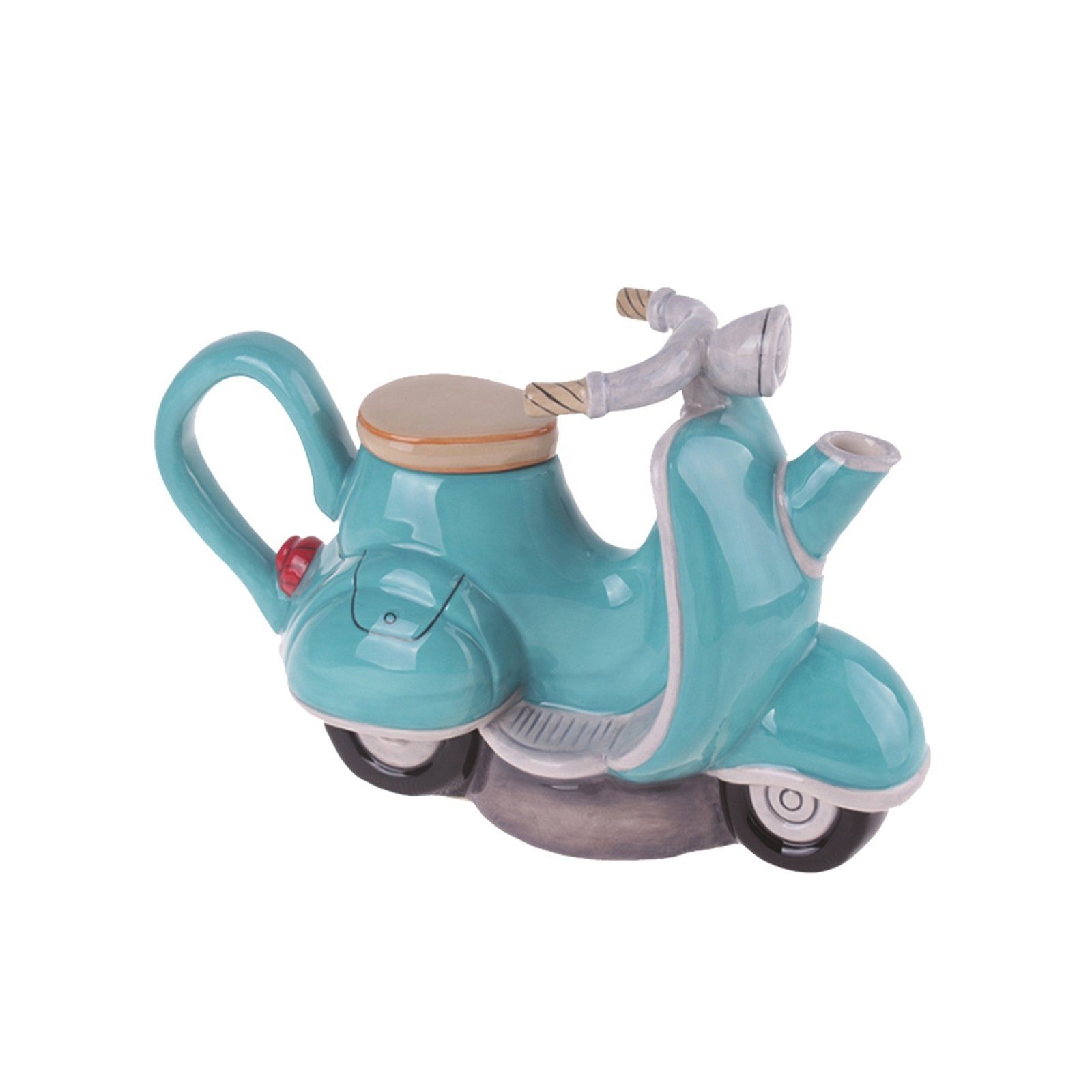 Jameson + Tailor Motorrad, (Stück, Design-Kanne Teekanne 0.6 Porzellan Teekanne Stück), l
