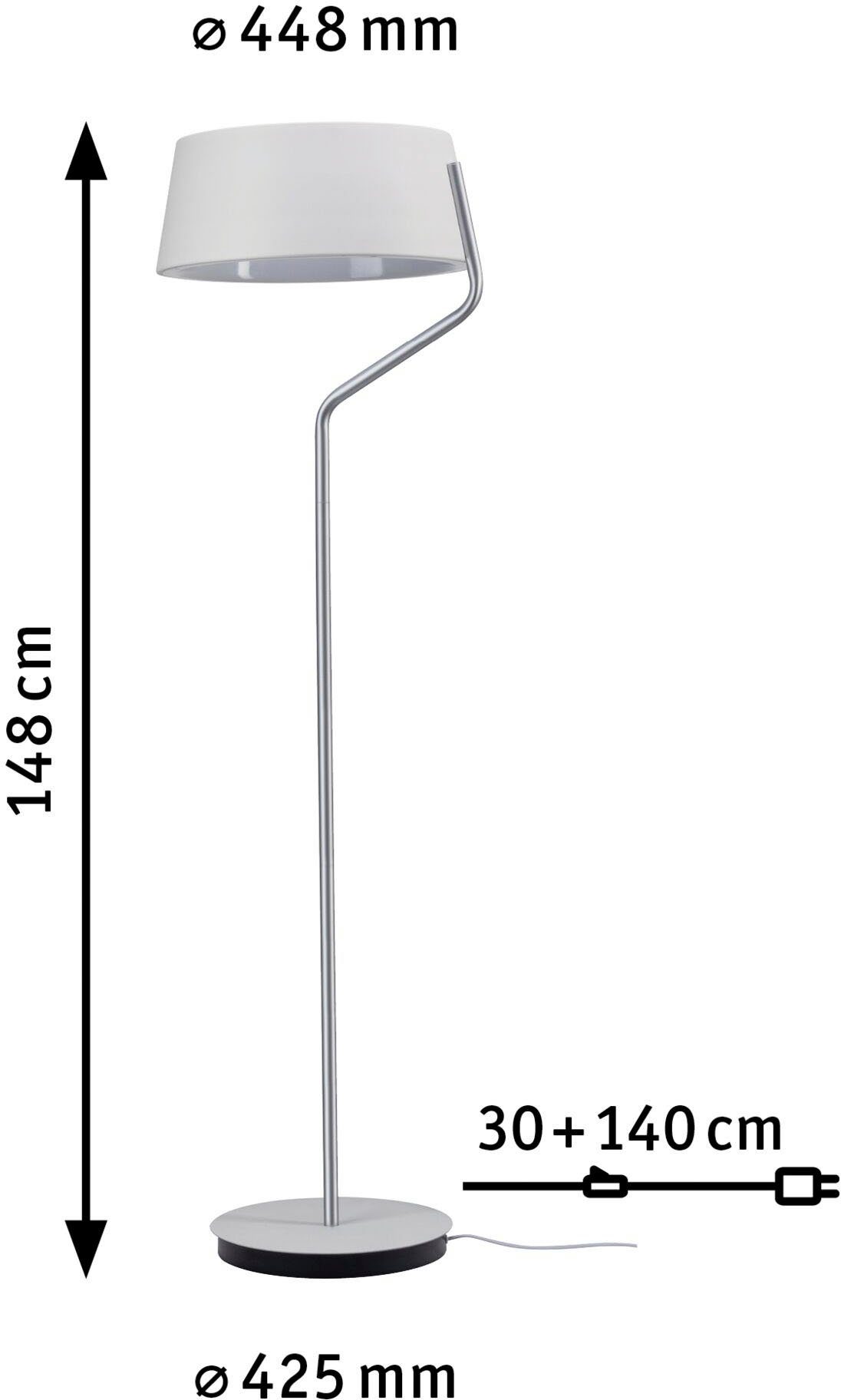 Paulmann LED LED fest Belaja, Stehlampe Warmweiß integriert