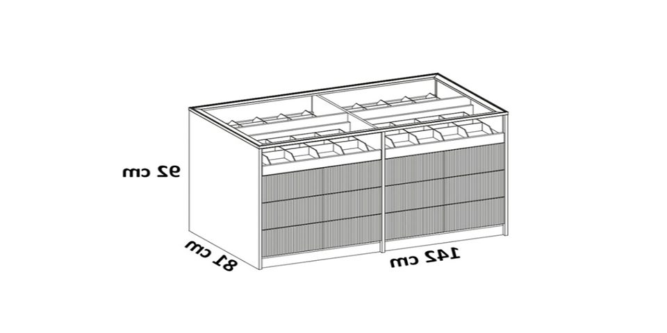 Xlmoebel Garderobenschrank Eleganter Glaskasten für Schlafzimmer mit hochwertigem Design (2-St., Garderobenschrank+Kommode) Hergestellt in Europa