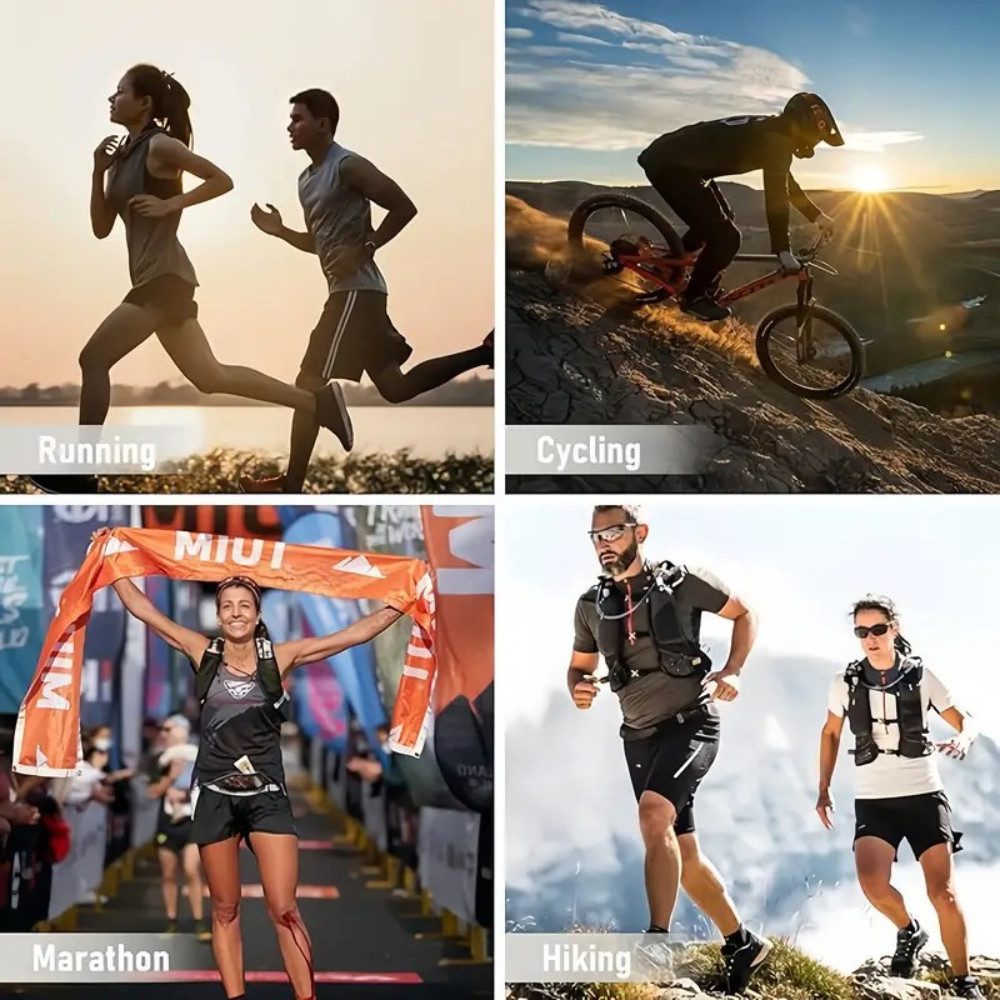 Blusmart Trinkrucksack Trinkrucksack, Laufrucksack, Trailrunning-Rucksack (Verstellbar, leicht, atmungsaktiv, wasserdicht, Unisex, mit Reflektorstreifen), Geeignet zum Laufen, Radfahren und Wandern