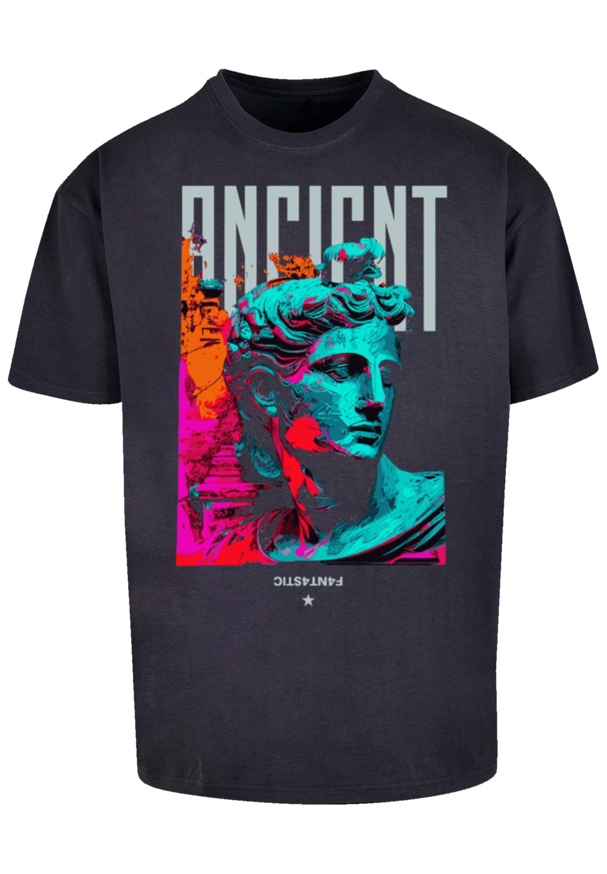 F4NT4STIC T-Shirt ANCIENT SCULPTURE Print navy