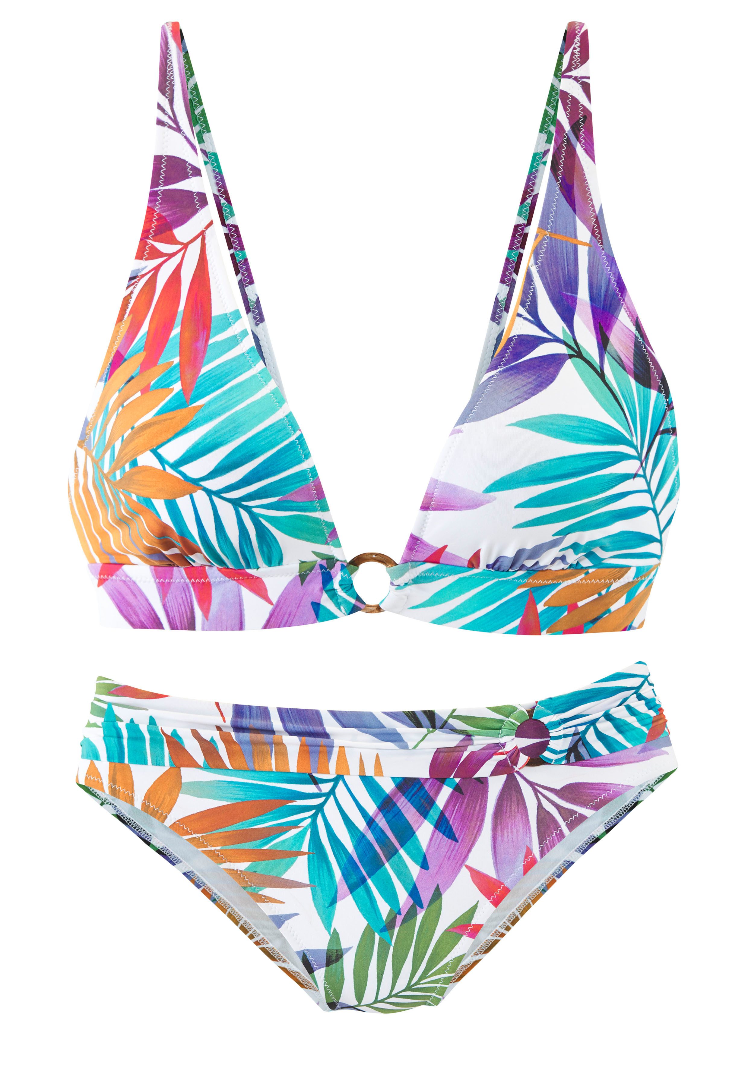 LASCANA Triangel-Bikini mit kleinem goldfarbenem Zierring günstig online kaufen