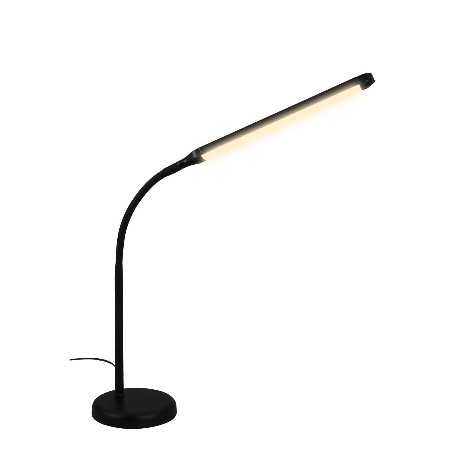 6W, Warmweiß, Tischlampe, fest Leselampe, Speicherfunktion, Briloner Schreibtisch, Touch, dimmbar, LED schwenkbar, 37x13x47cm, Büro Tischleuchte Leuchten Schwarz, verbaut, 7472015,