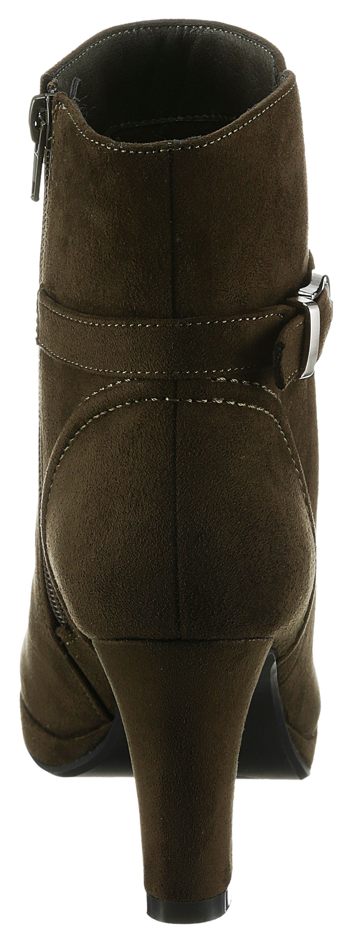 Aniston SHOES Stiefelette, Reißverschluss-Stiefelette, Trichterabsatz - günstig online kaufen