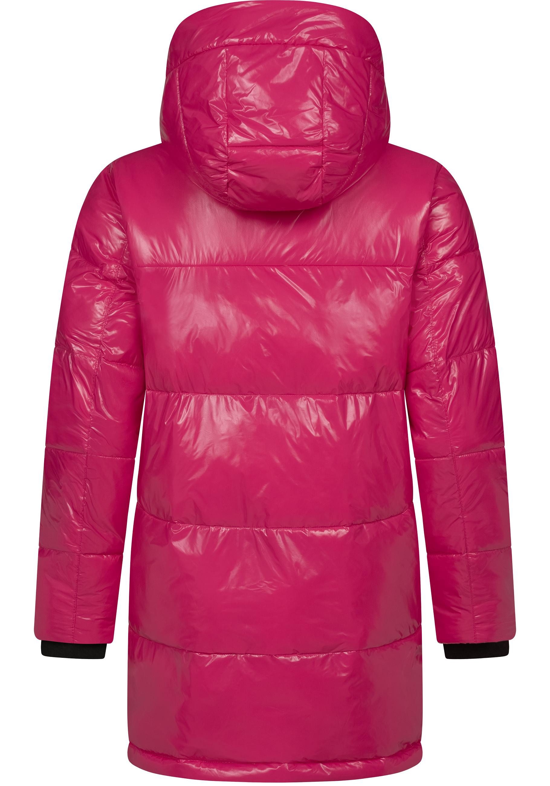 Ragwear Wintermantel Roobie Long super stylischer, gänzender Damen Steppmantel