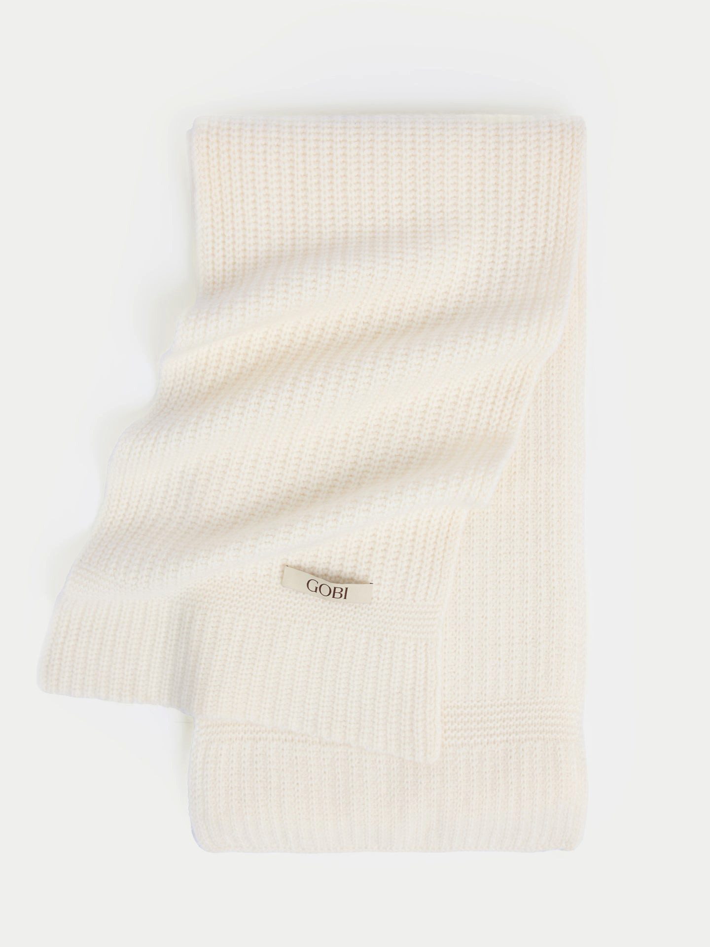 GOBI Cashmere Strickschal Breitgerippter Strickschal