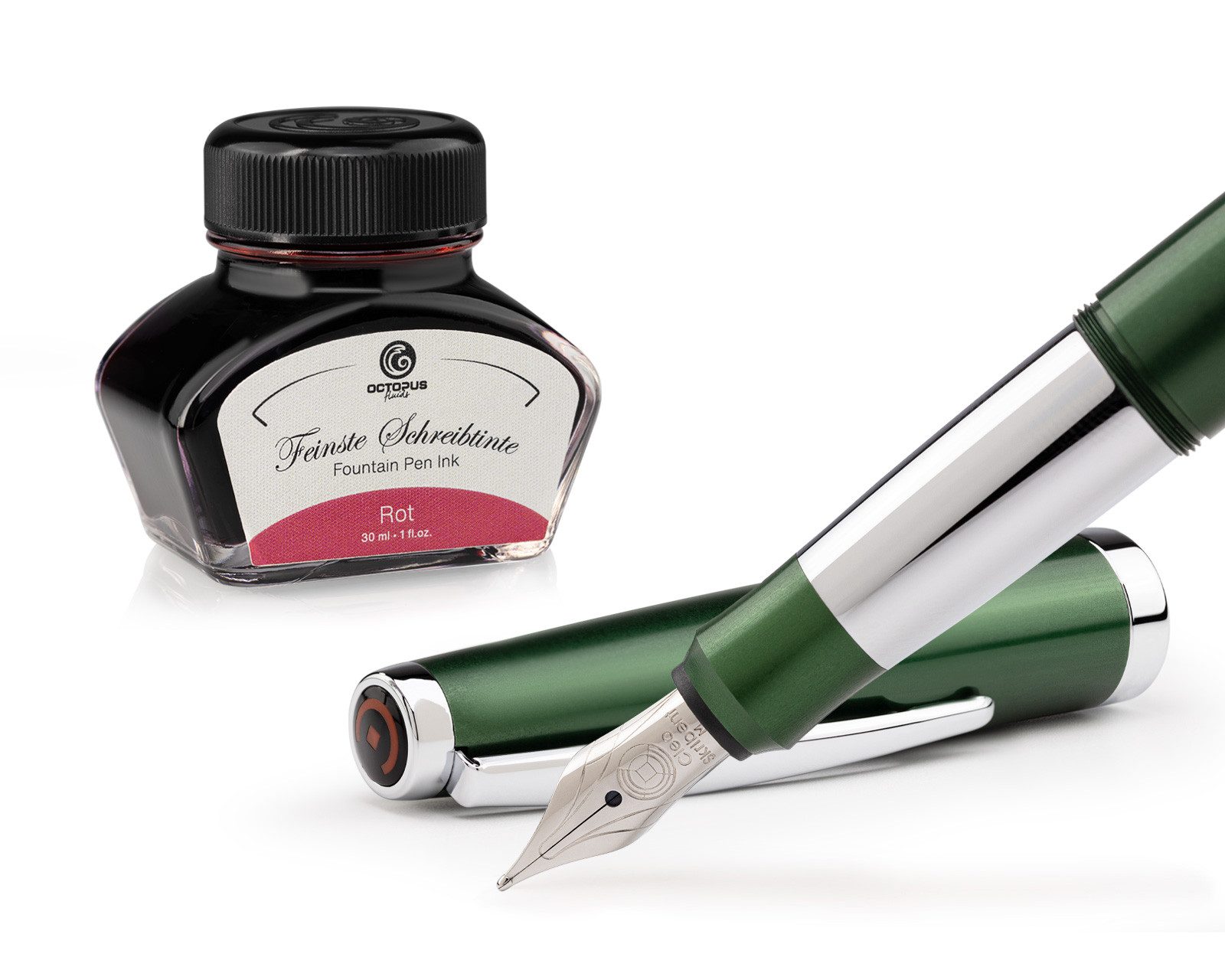 Cleo Skribent Füllfederhalter Füllhalter Set Cleo Skribent Colour, M-Feder und 30ml Tinte