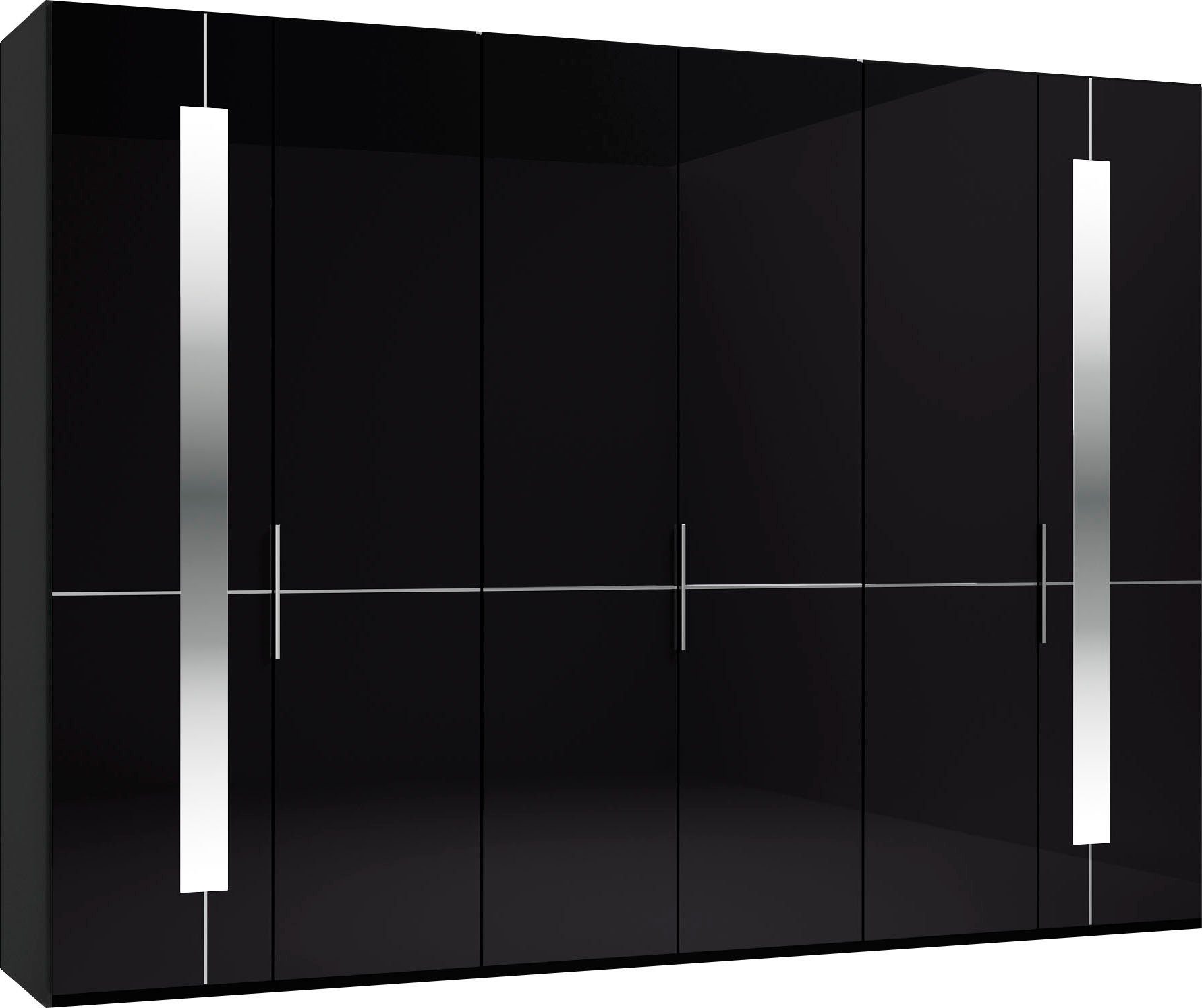 Musterring Kleiderschrank Imola W inkl. Einlegeböden und Kleiderstangen, Glastüren inklusive Zierspiegel