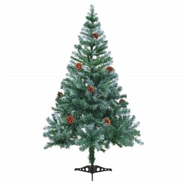 vidaXL Künstlicher Weihnachtsbaum Weihnachtsbaum Gefrostet mit Beleuchtung Kugeln Zapfen 150 cm