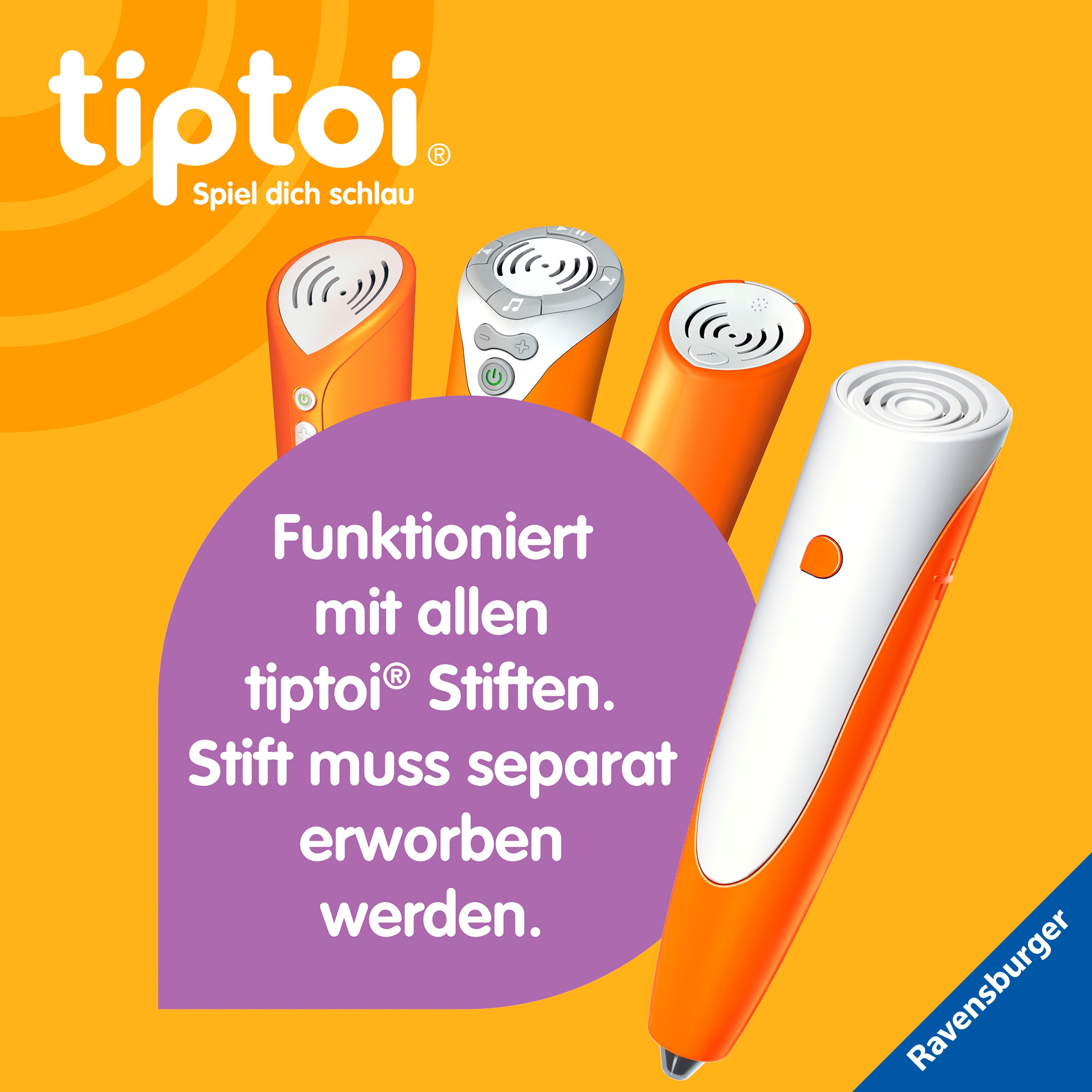 Ravensburger Kinderbuch tiptoi® Abenteuer Großwerden - Piet kommt in den Kindergarten, Made in Europe