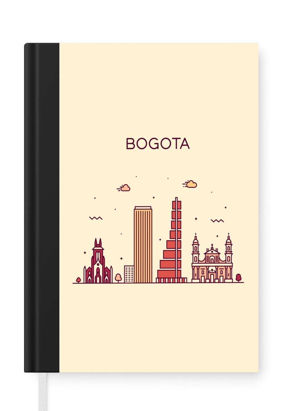 MuchoWow Notizbuch Bogota - Skyline - Kolumbien, Journal, Merkzettel, Tagebuch, Notizheft, A5, 98 Seiten, Haushaltsbuch
