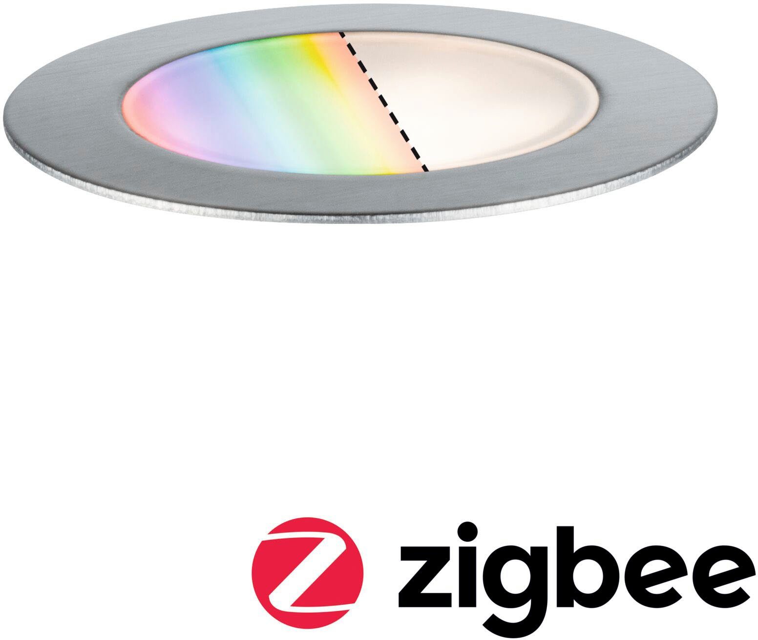 LED Paulmann integriert, Floor RGBW Outdoor Tageslichtweiß, Gartenleuchte Einbauleuchte Farbwechsel, fest IP67, RGBW Plug Shine ZigBee, IP67 ZigBee LED &