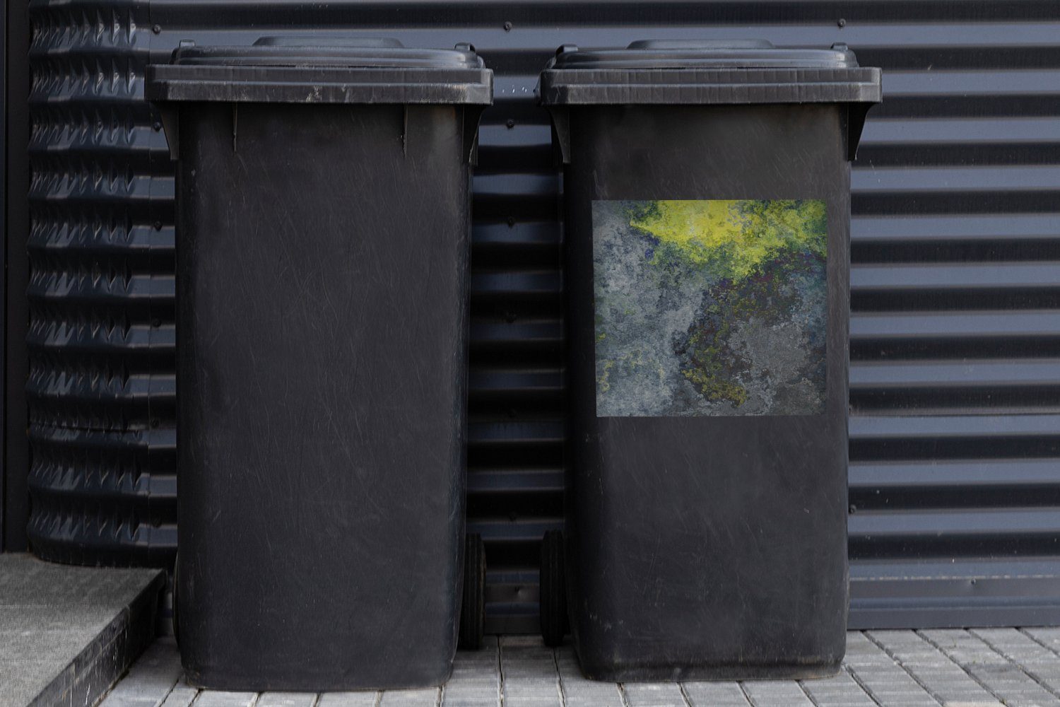 Rost Container, Wandsticker St), MuchoWow (1 Industrie Naturstein - Abfalbehälter Mülltonne, Mülleimer-aufkleber, - Sticker,