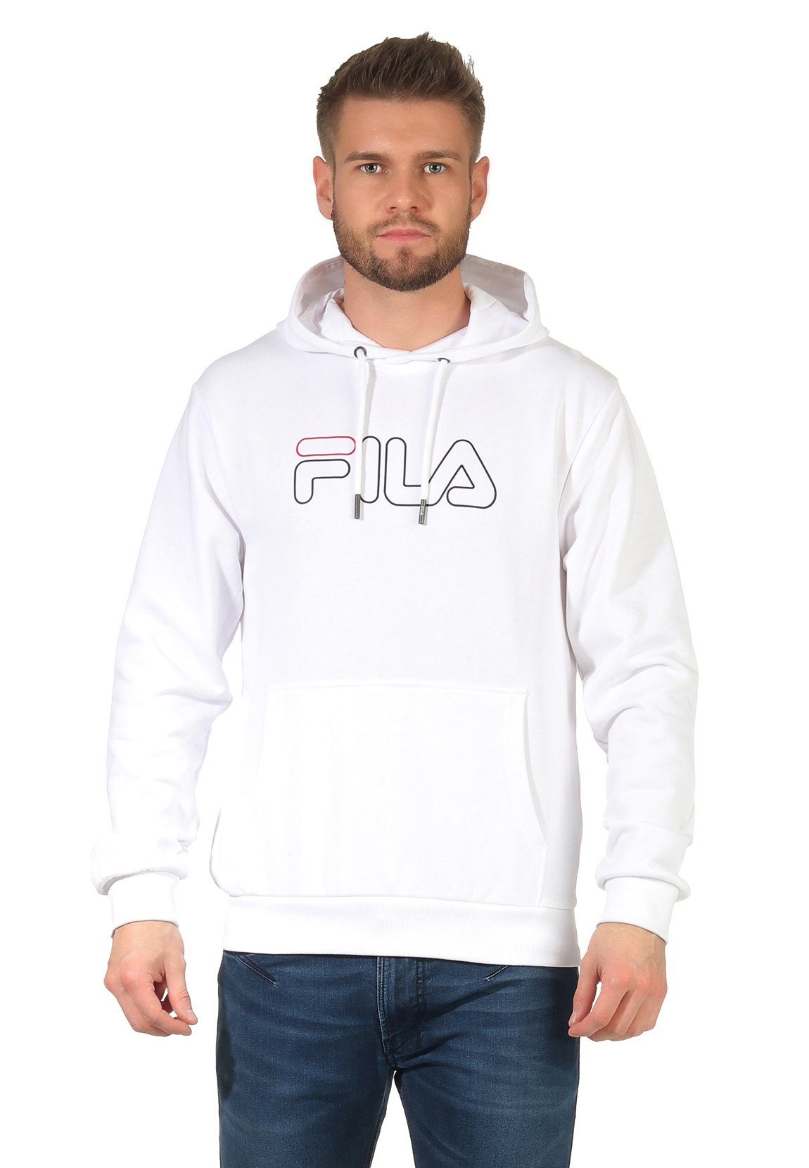 Fila Hoodie Fila Hoody Herren LABAN HOODY 687125 Weiß M67 Bright White