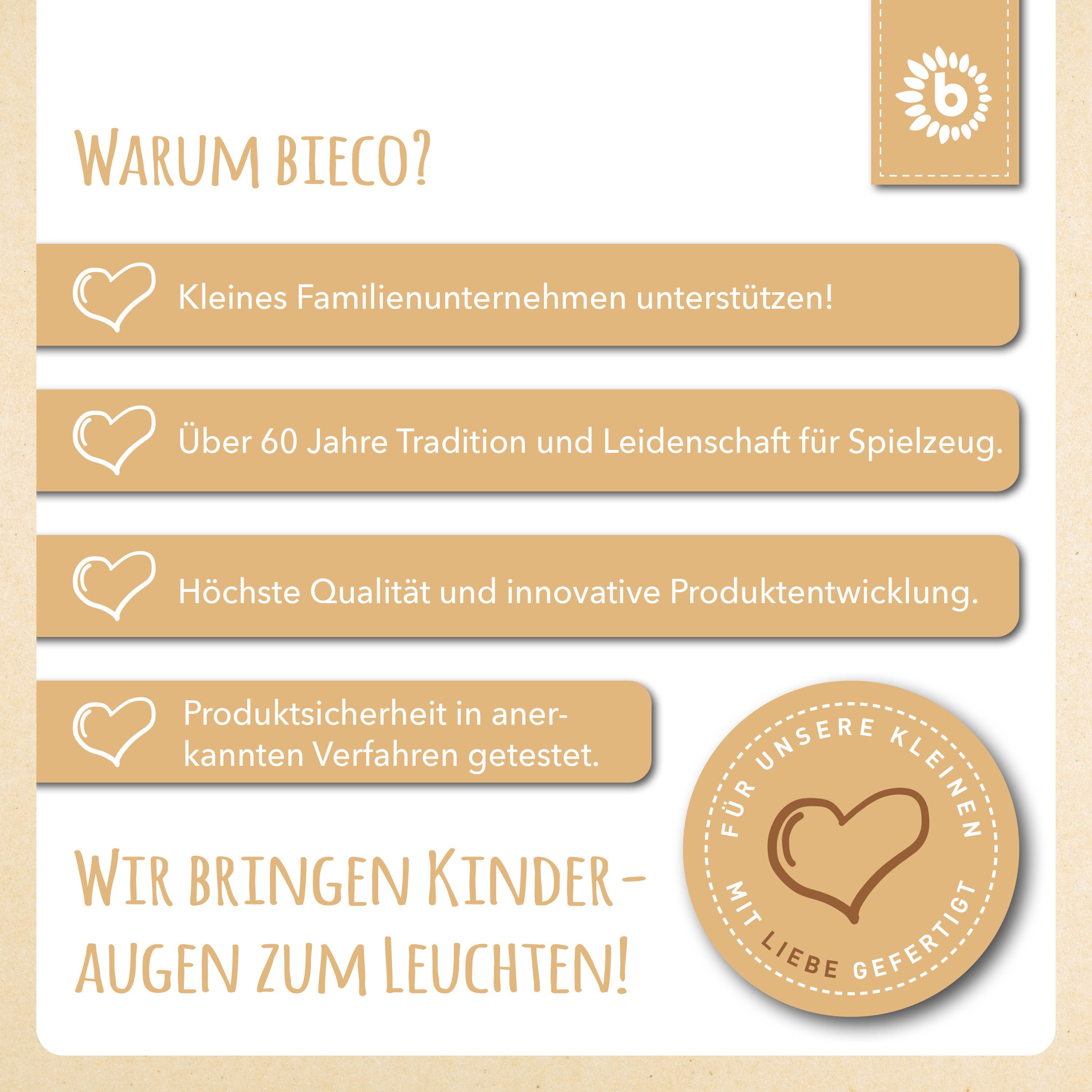 BIECO Schaukeltier Schaukelpferd Hund Sam aus Plüsch & Holz – Wippe ab 9 Monaten