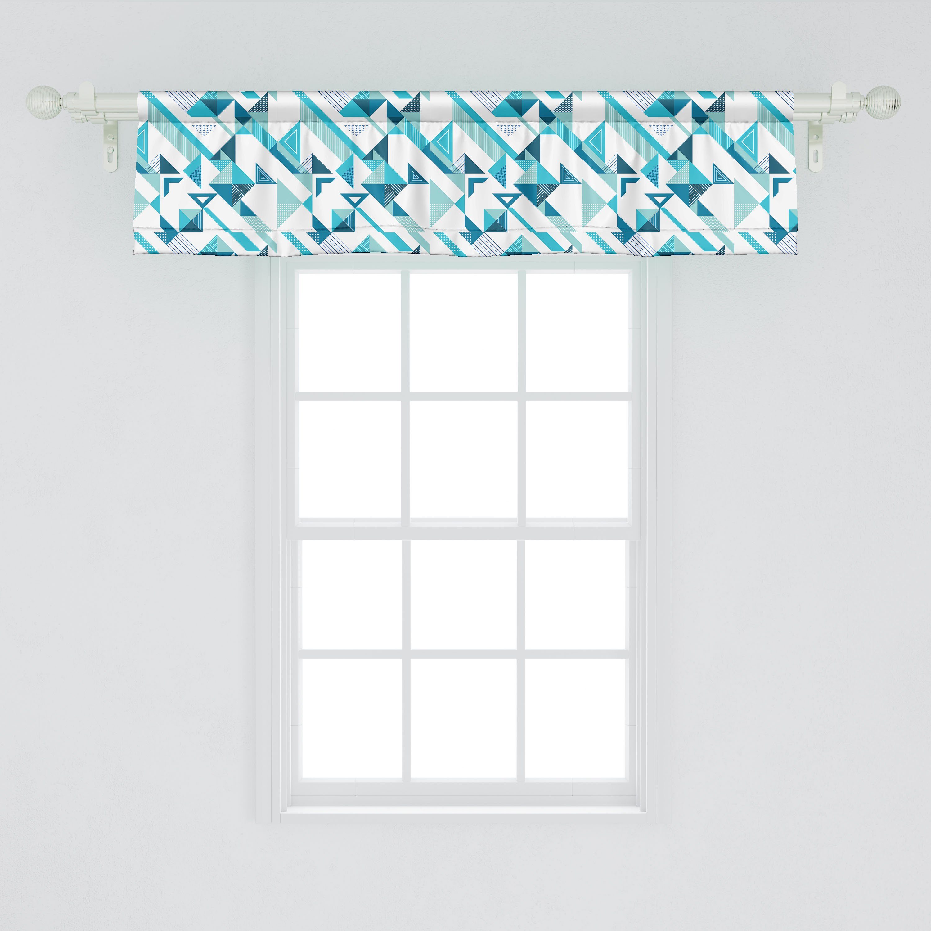 Scheibengardine Vorhang Volant für Dekor Stangentasche, Skurril Microfaser, Formen Modern Schlafzimmer mit Küche Geometrische Abakuhaus