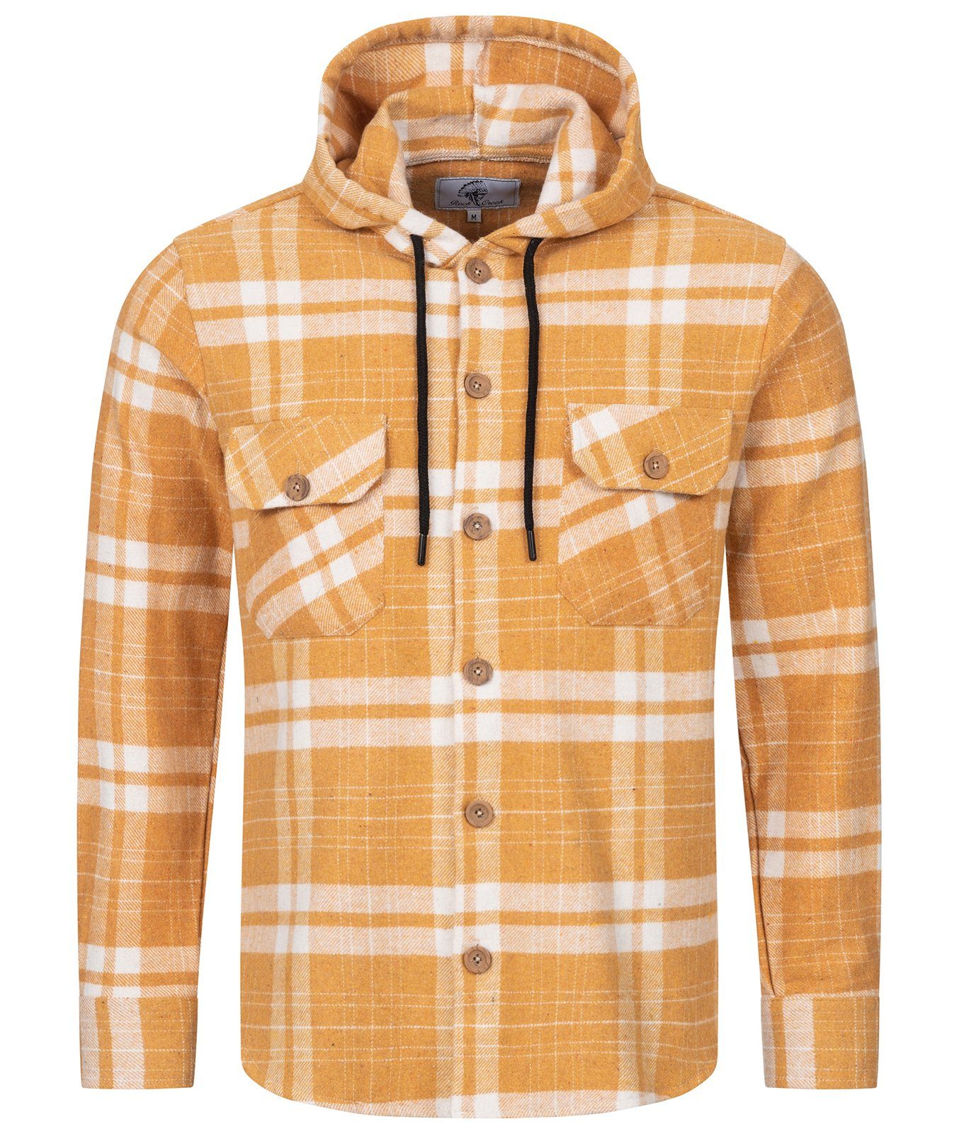 Rock Creek Flanellhemd Herren Hemd Flanellhemd mit Kapuze H-328 günstig online kaufen