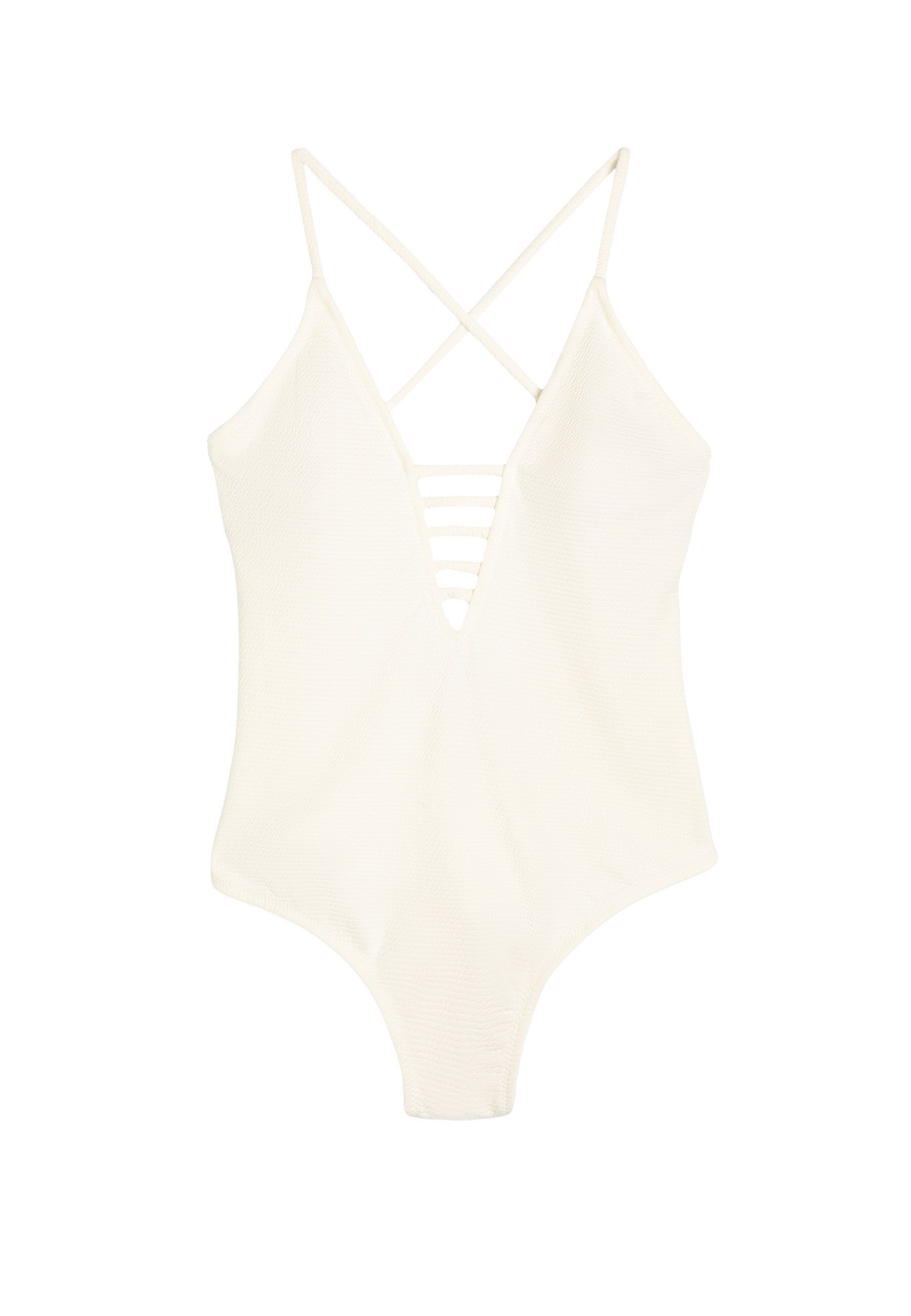 Koton Schwimmanzug Badeanzug Mit Tiefem V-Ausschnitt Tight Schwimmanzug