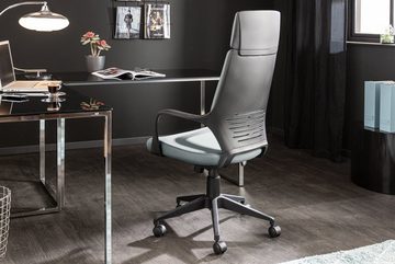 riess-ambiente Bürostuhl ERGONOMIC hellgrau / schwarz (Einzelartikel, 1 St), Stoff · mit Laufrollen · höhenverstellbar · drehbar · Home Office