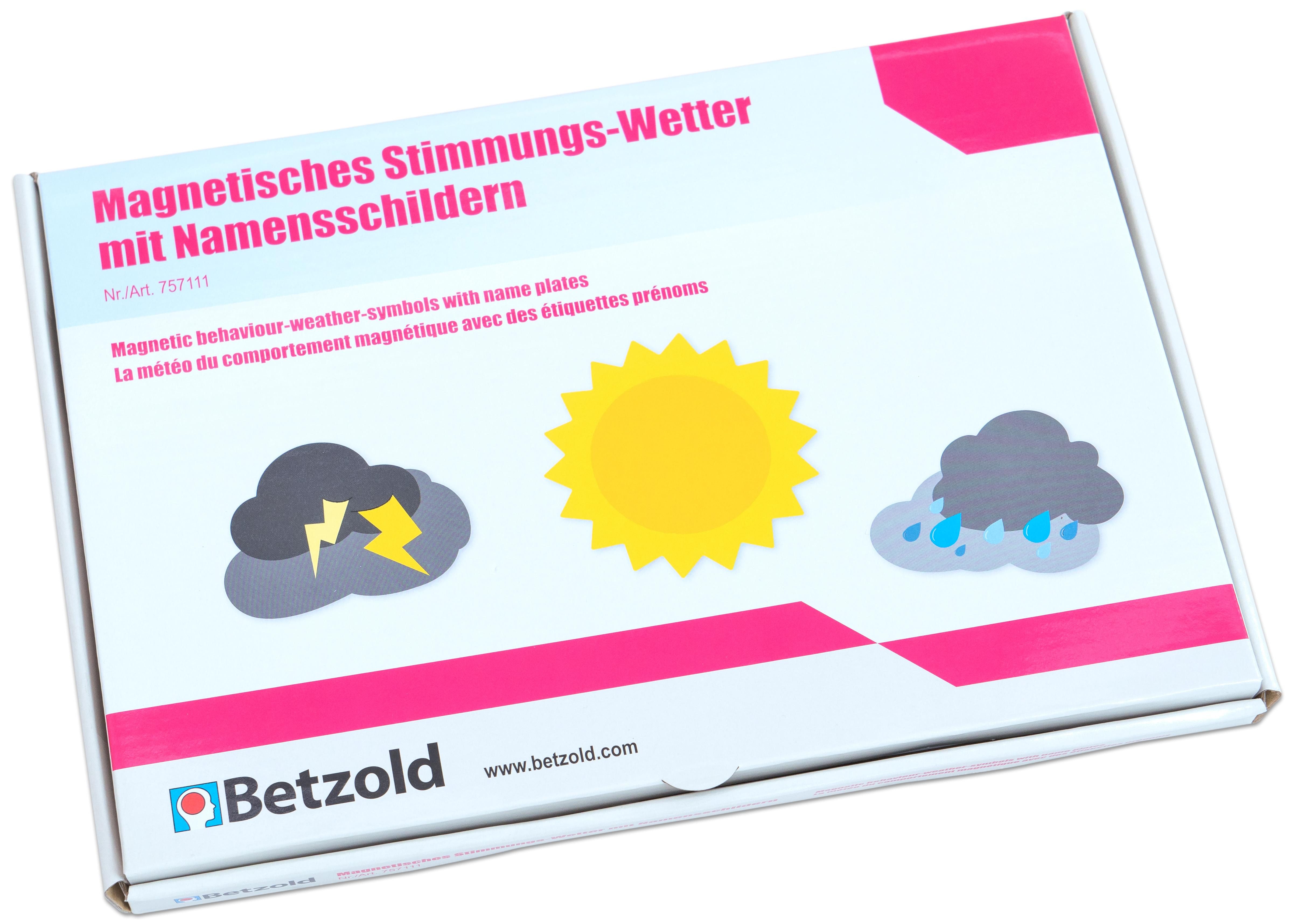 Betzold Lernspielzeug magnetisches Verhaltens-Wetter mit Namensschildern